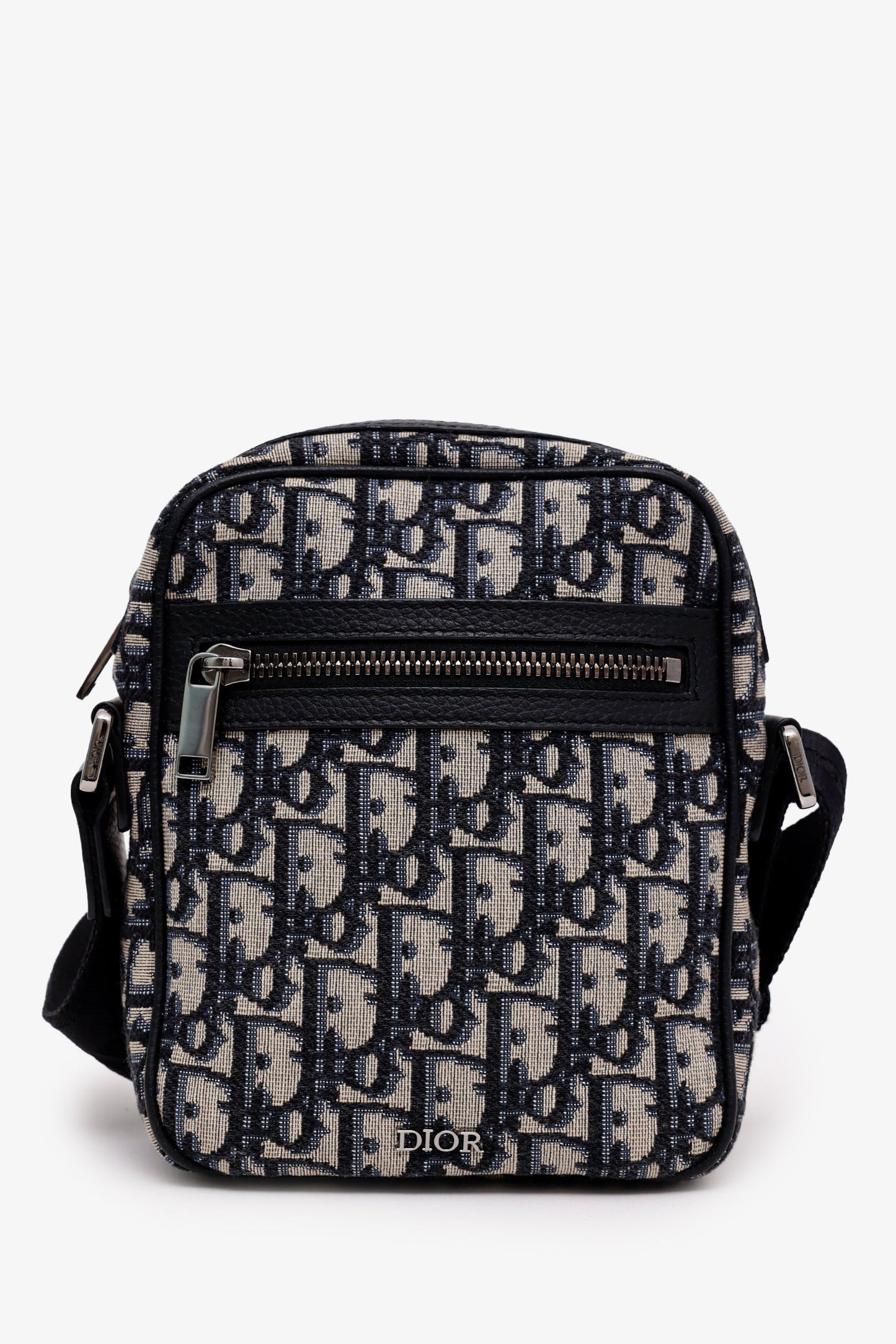 Christian Dior Blue Oblique Messenger Pouch Crossbody