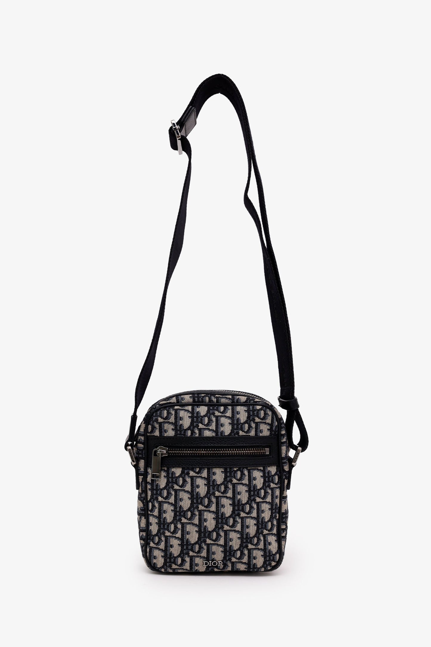 Christian Dior Blue Oblique Messenger Pouch Crossbody