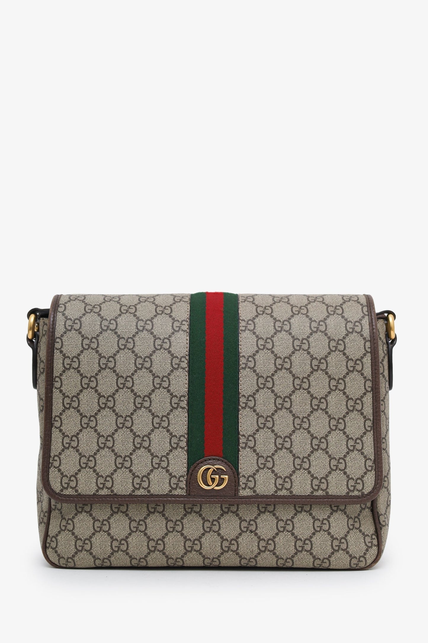 Gucci Beige GG Supreme Ophidia Messenger Bag