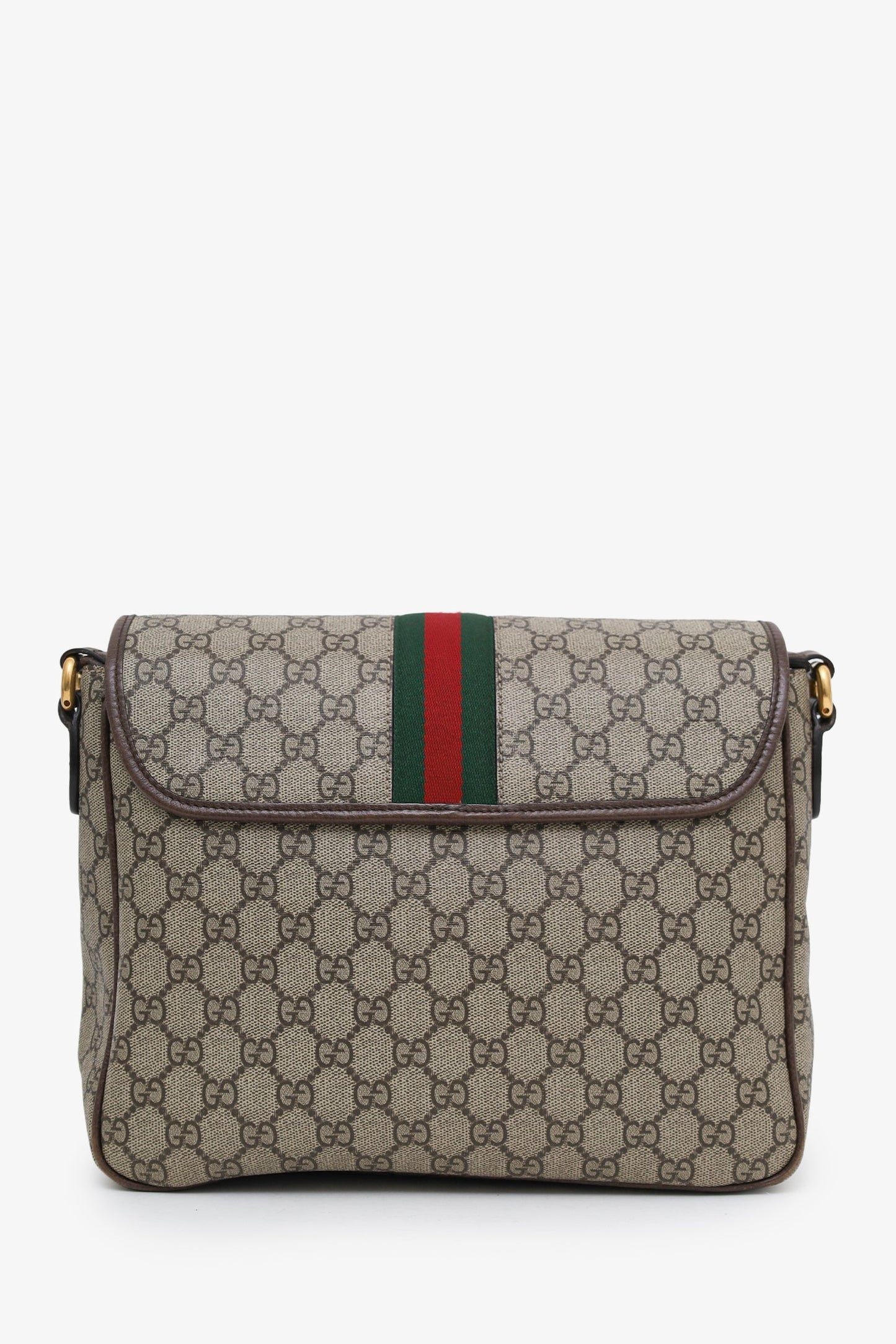 Gucci Beige GG Supreme Ophidia Messenger Bag