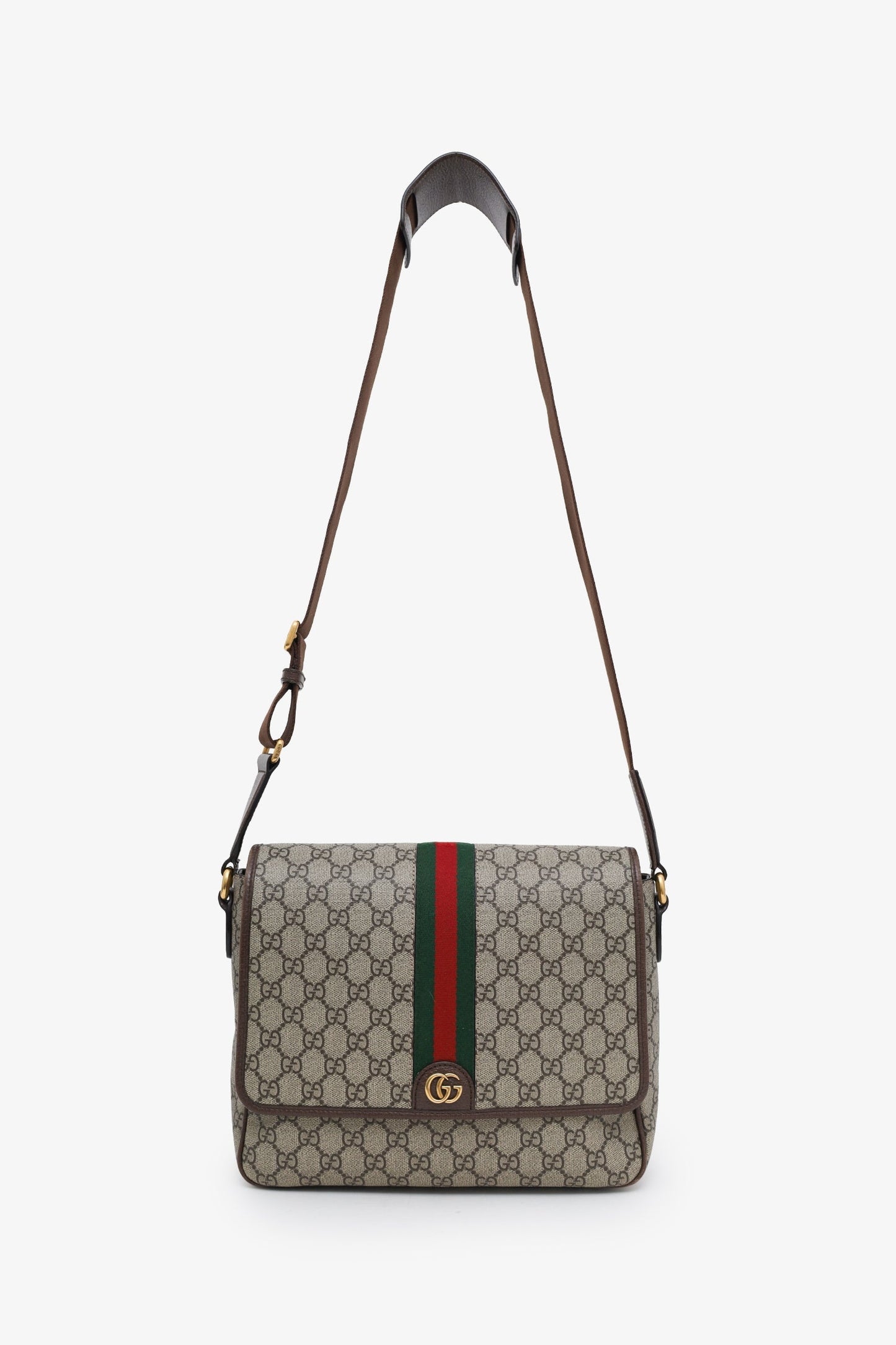Gucci Beige GG Supreme Ophidia Messenger Bag