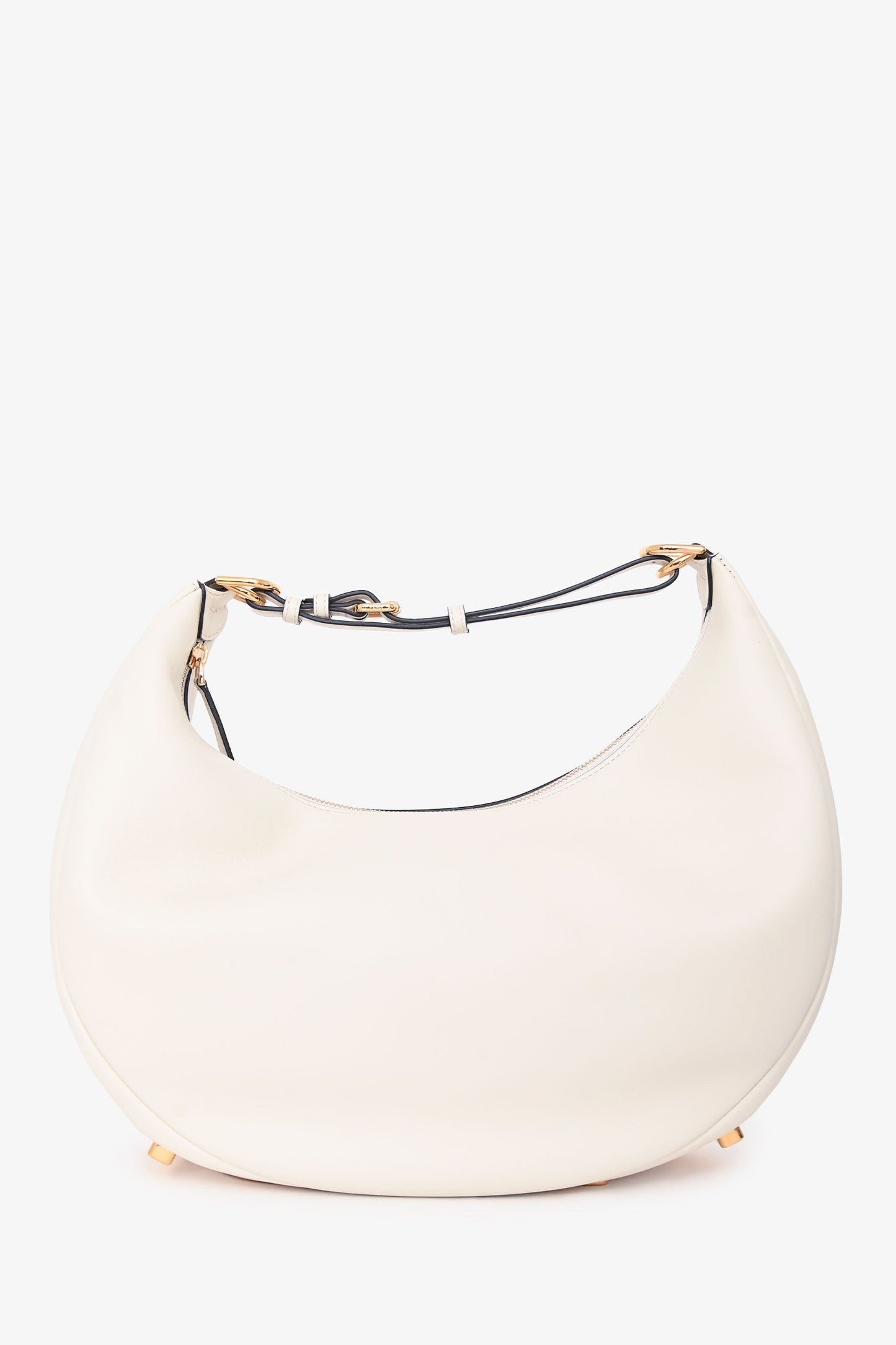 Fendi 2022 White Leather Medium Grace Fendigraphy Hobo Bag