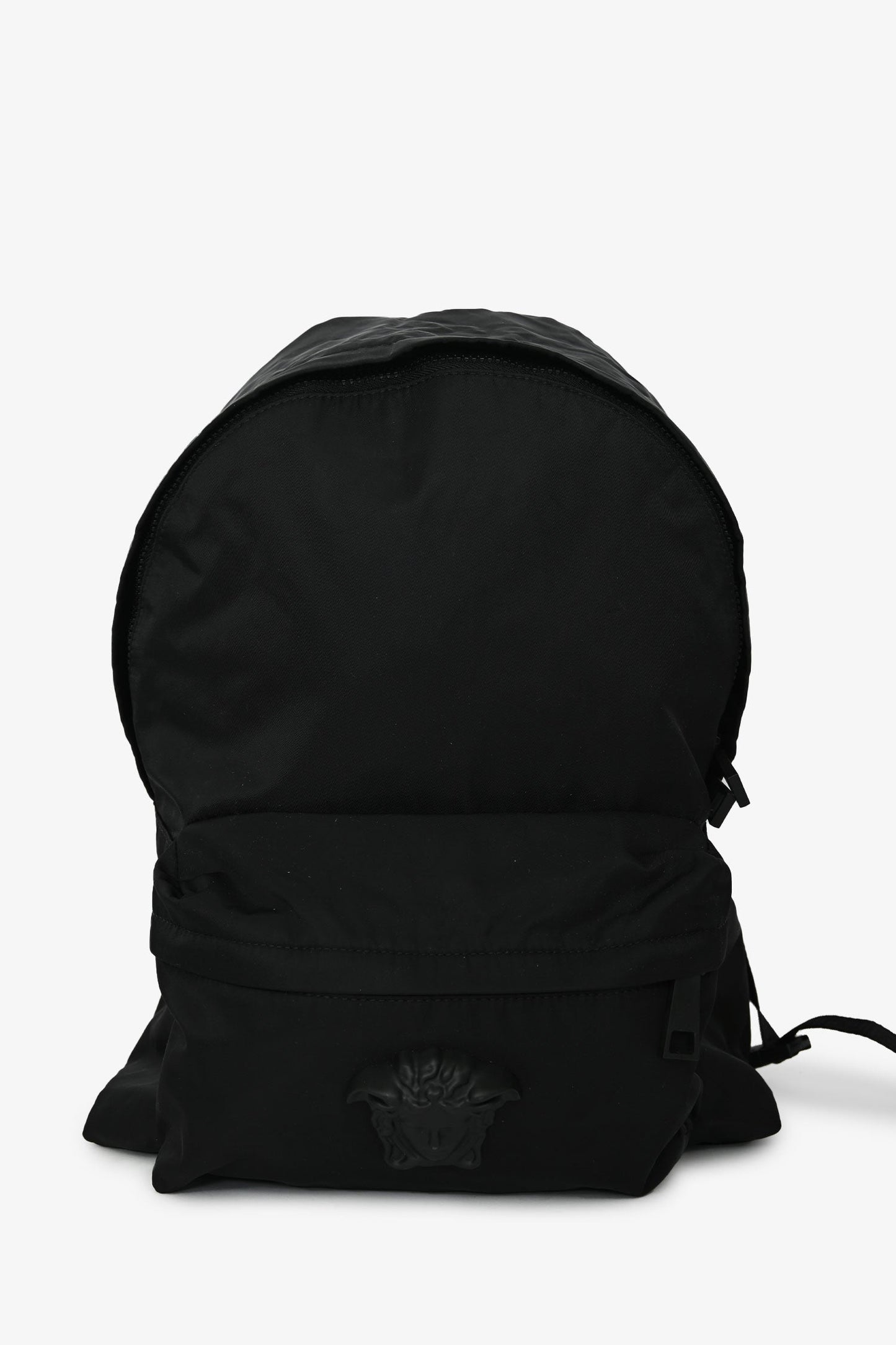 Versace Black Nylon Medusa Pocket Backpack