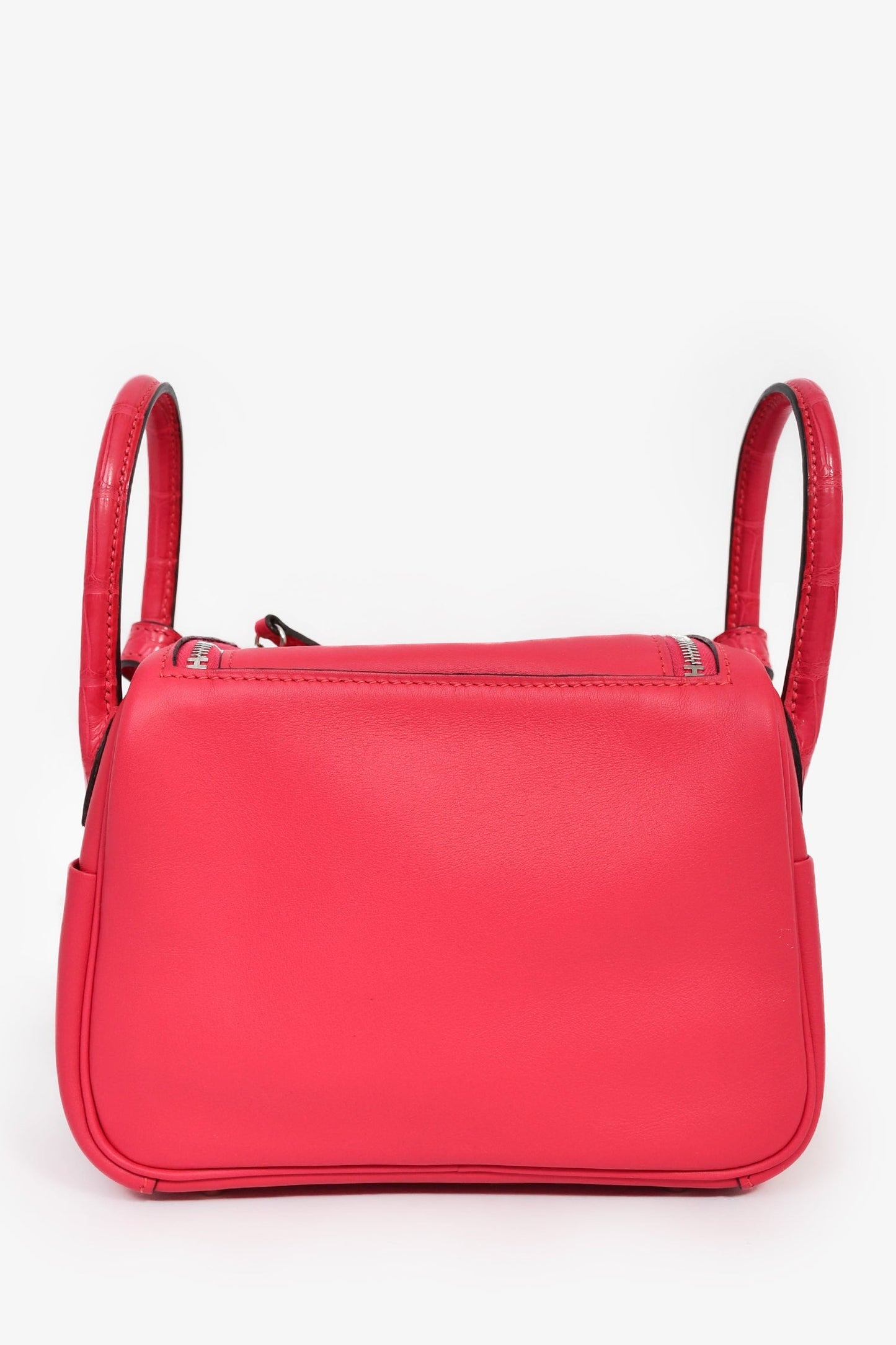 Hermès 2022 Framboise Swift/Alligator Touch Mini Lindy