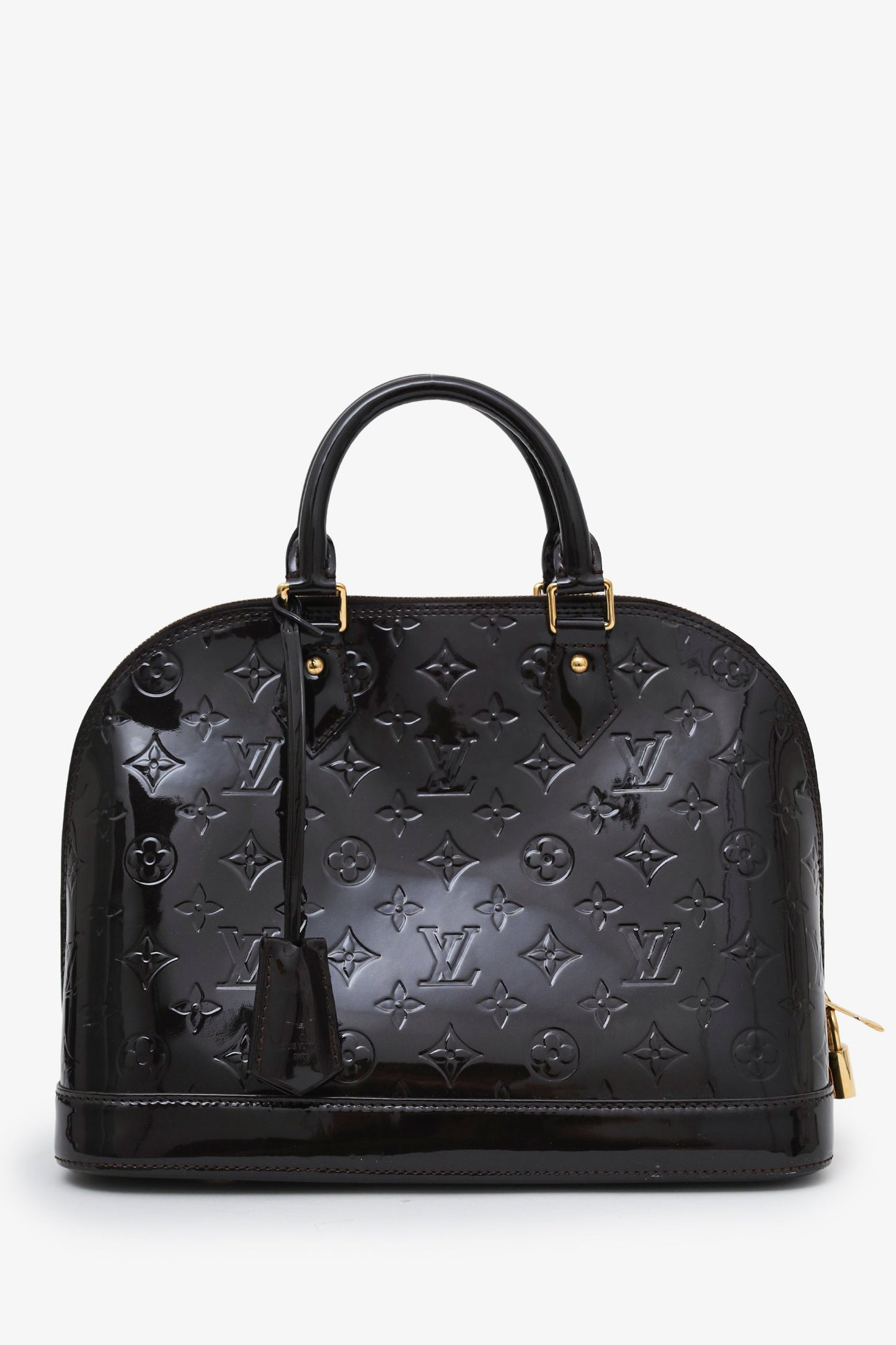 Louis Vuitton 2011 Brown Vernis Patent Leather Alma PM Top Handle