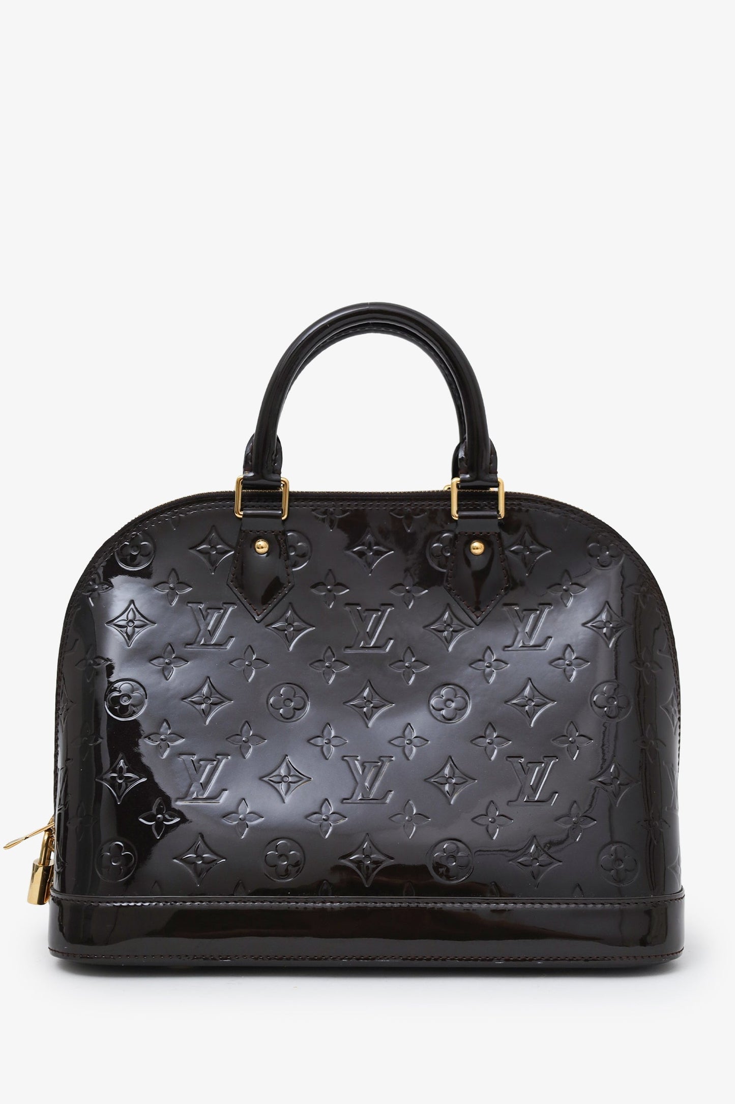 Louis Vuitton 2011 Brown Vernis Patent Leather Alma PM Top Handle