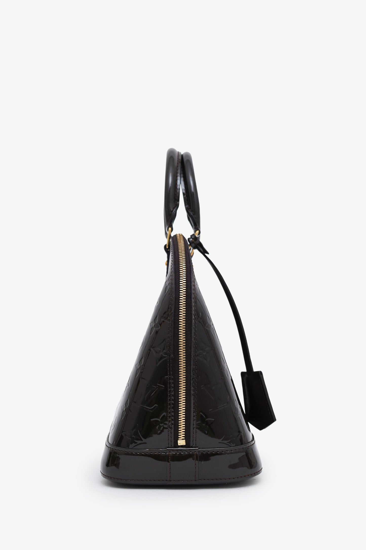 Louis Vuitton 2011 Brown Vernis Patent Leather Alma PM Top Handle