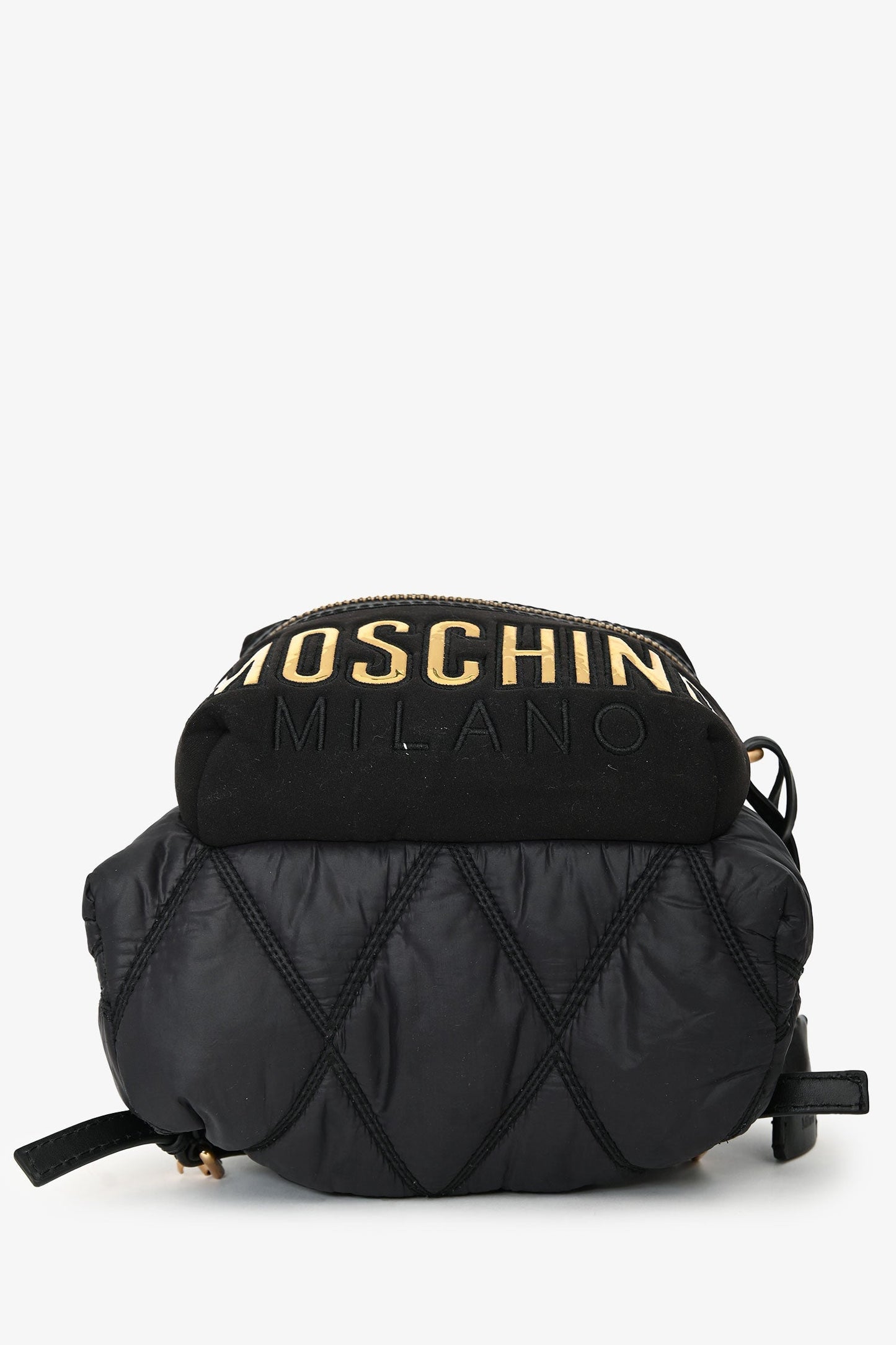Moschino Navy Nylon Quilted Backpack