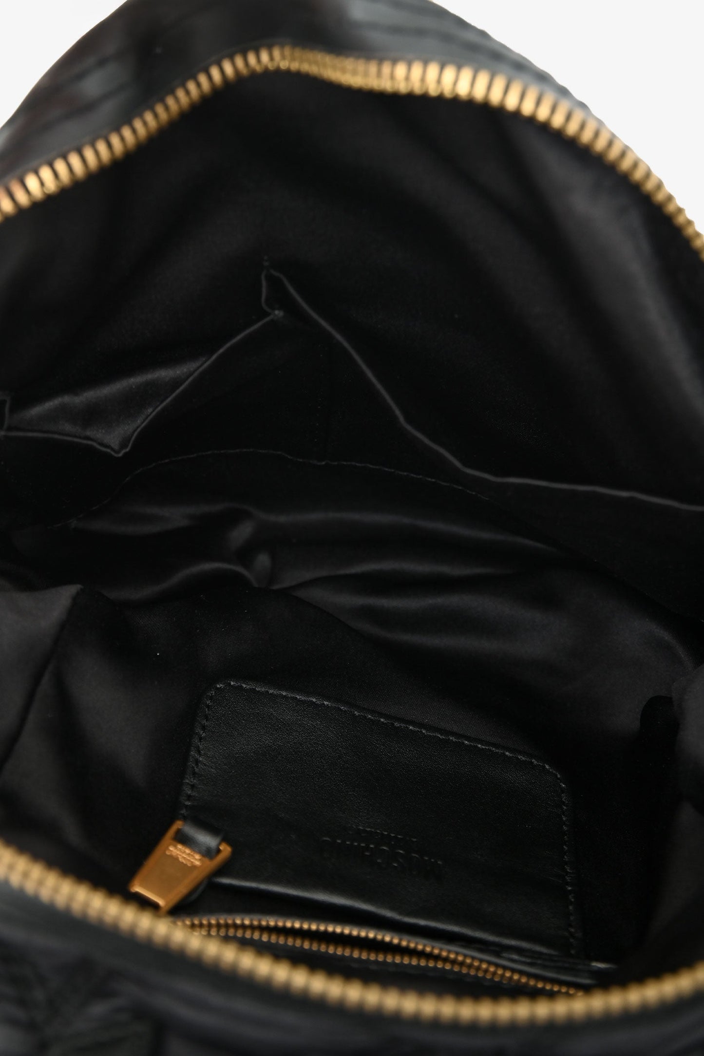 Moschino Navy Nylon Quilted Backpack