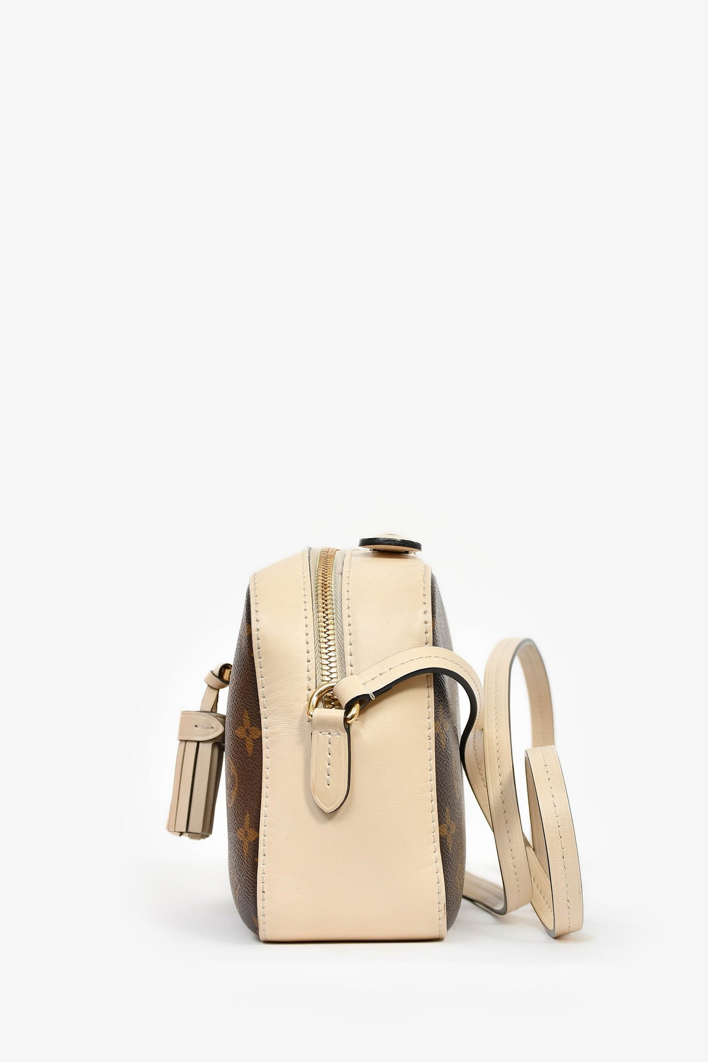 Louis Vuitton 2018 Monogram/Beige Leather 'Saintonge' Crossbody Bag