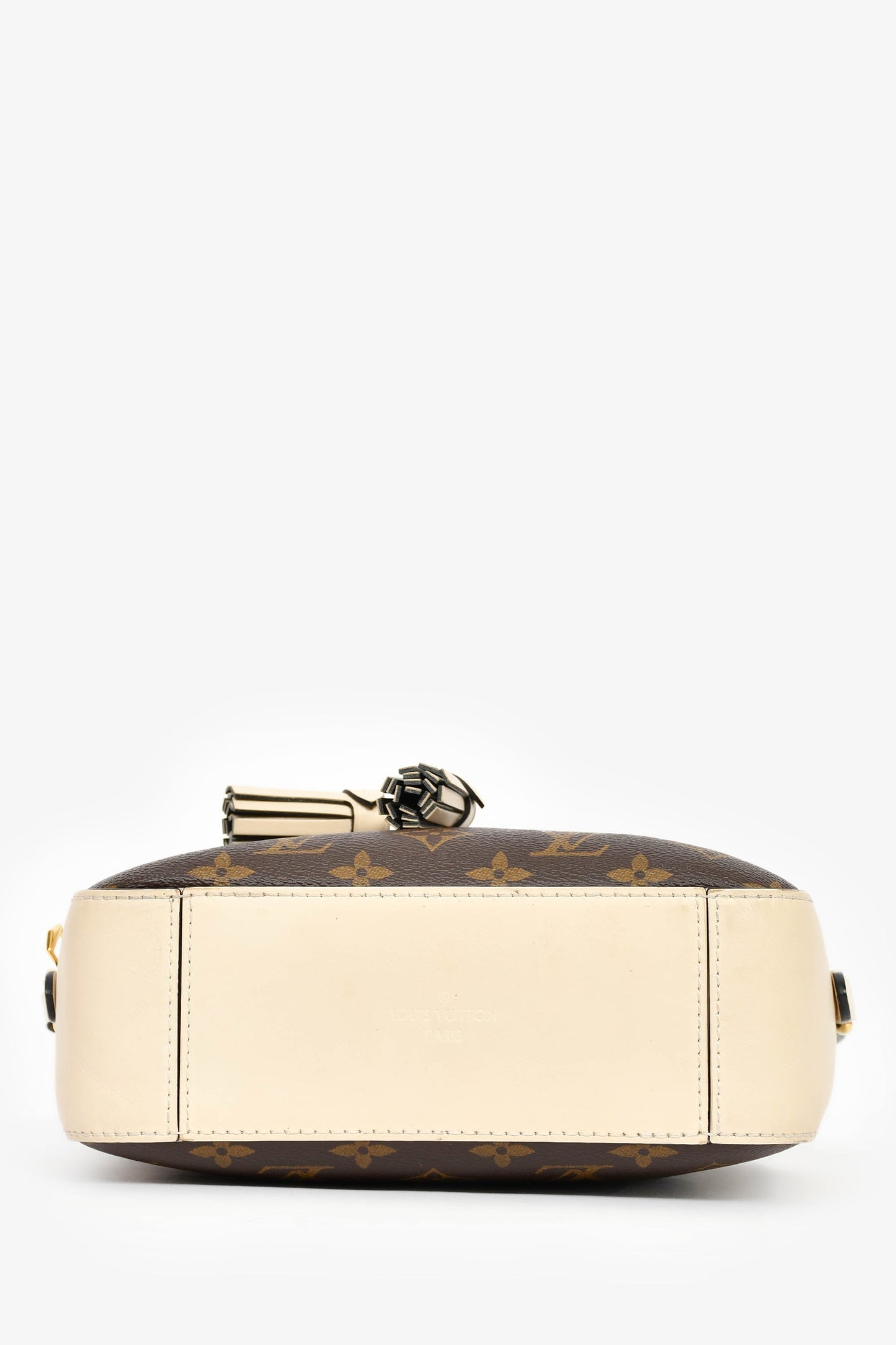 Louis Vuitton 2018 Monogram/Beige Leather 'Saintonge' Crossbody Bag