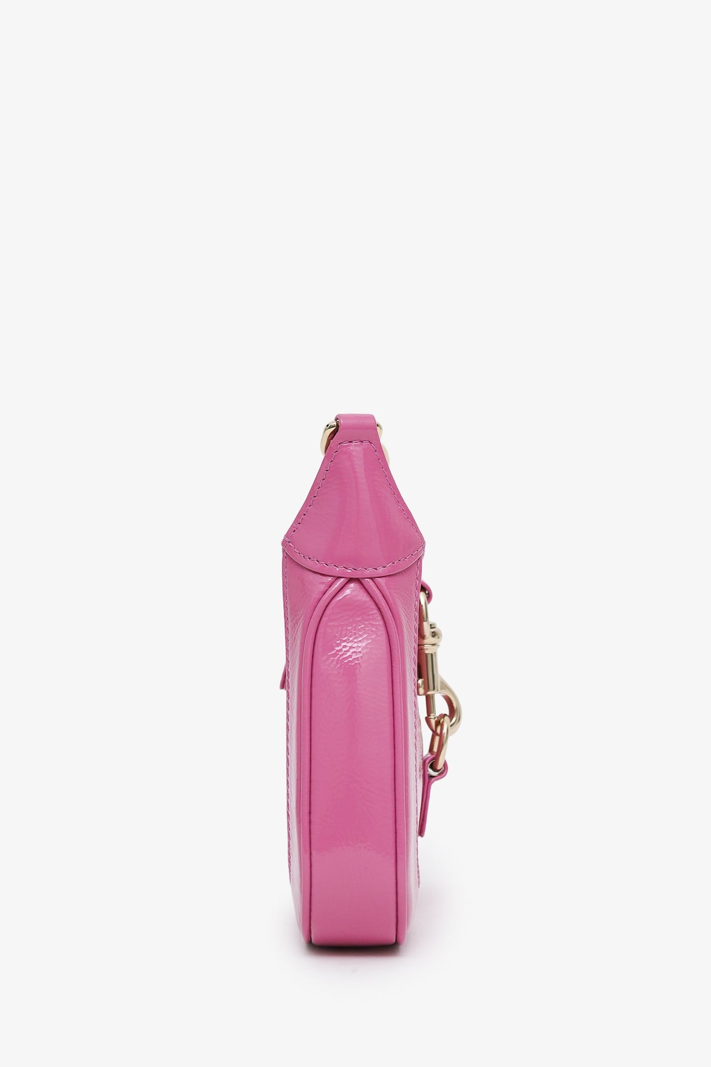 Gucci Pink Crinkled Patent Leather Mini Jackie Notte Bag