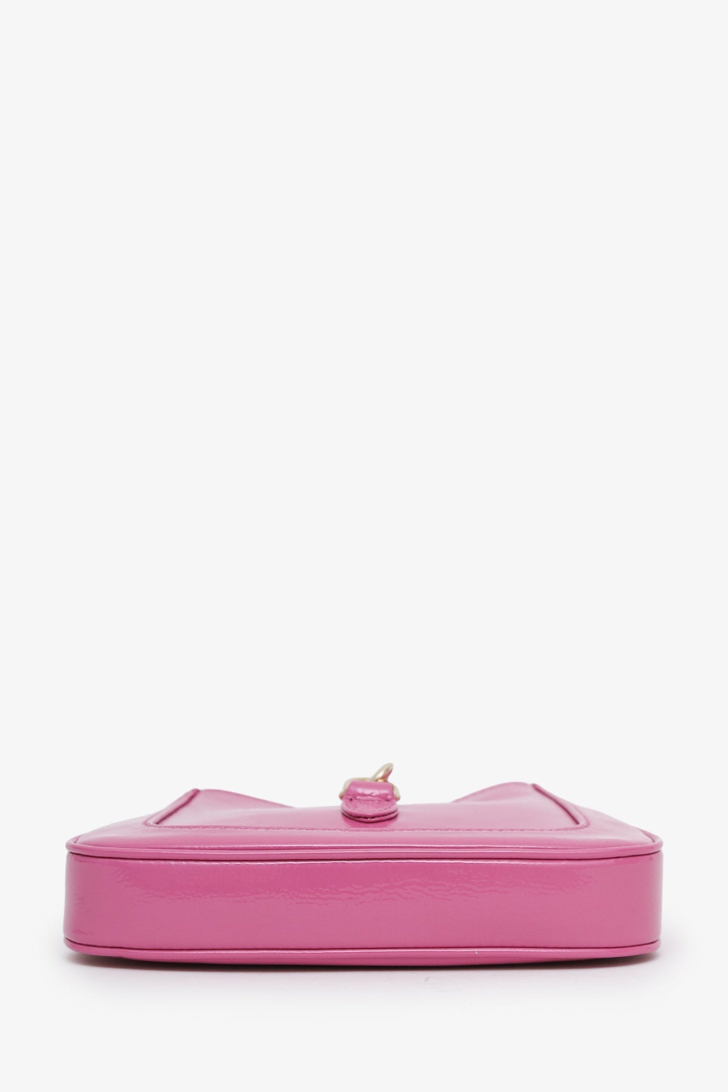 Gucci Pink Crinkled Patent Leather Mini Jackie Notte Bag