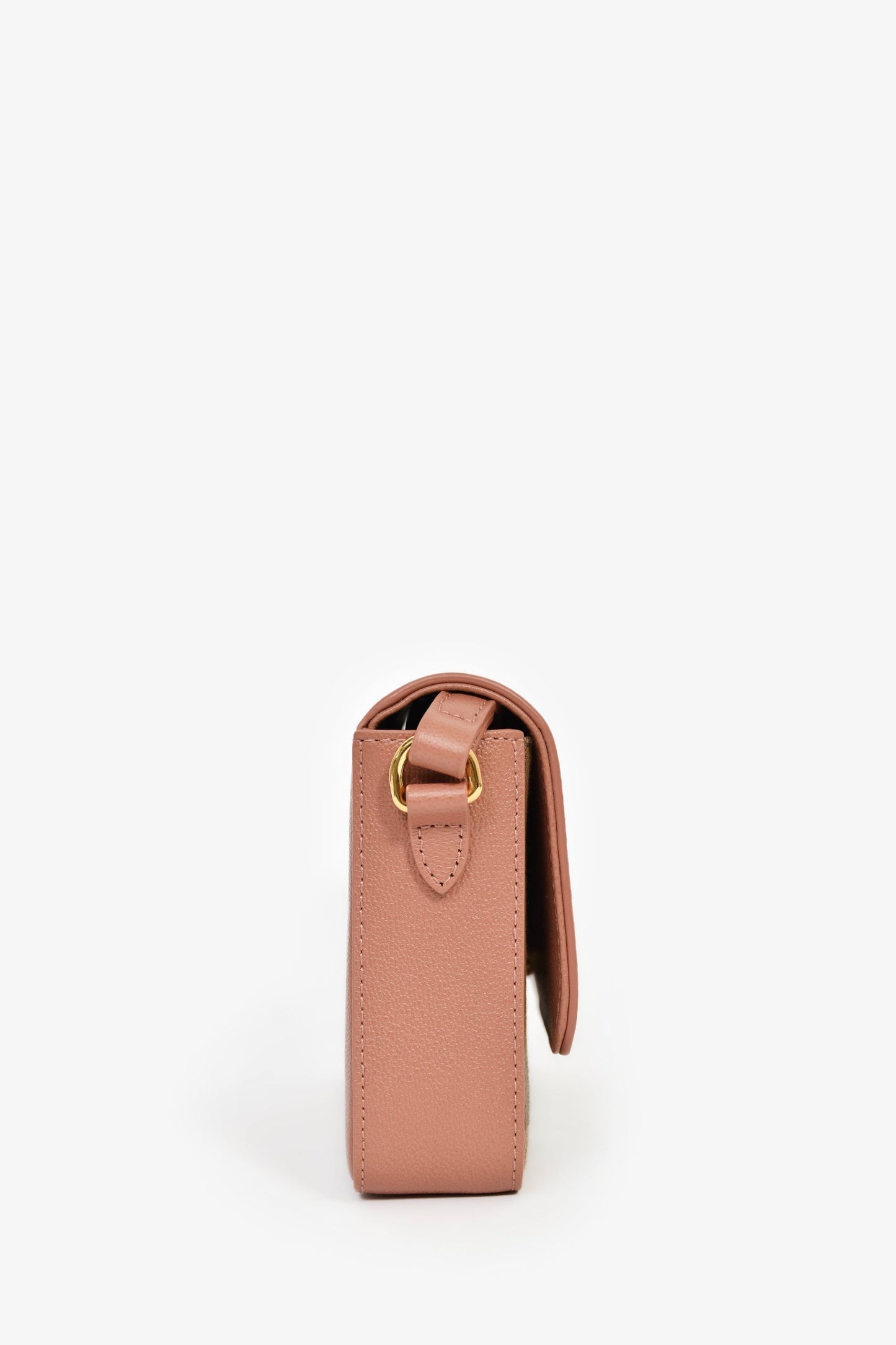 Burberry Pink Leather/House Check Canvas Crossbody Bag