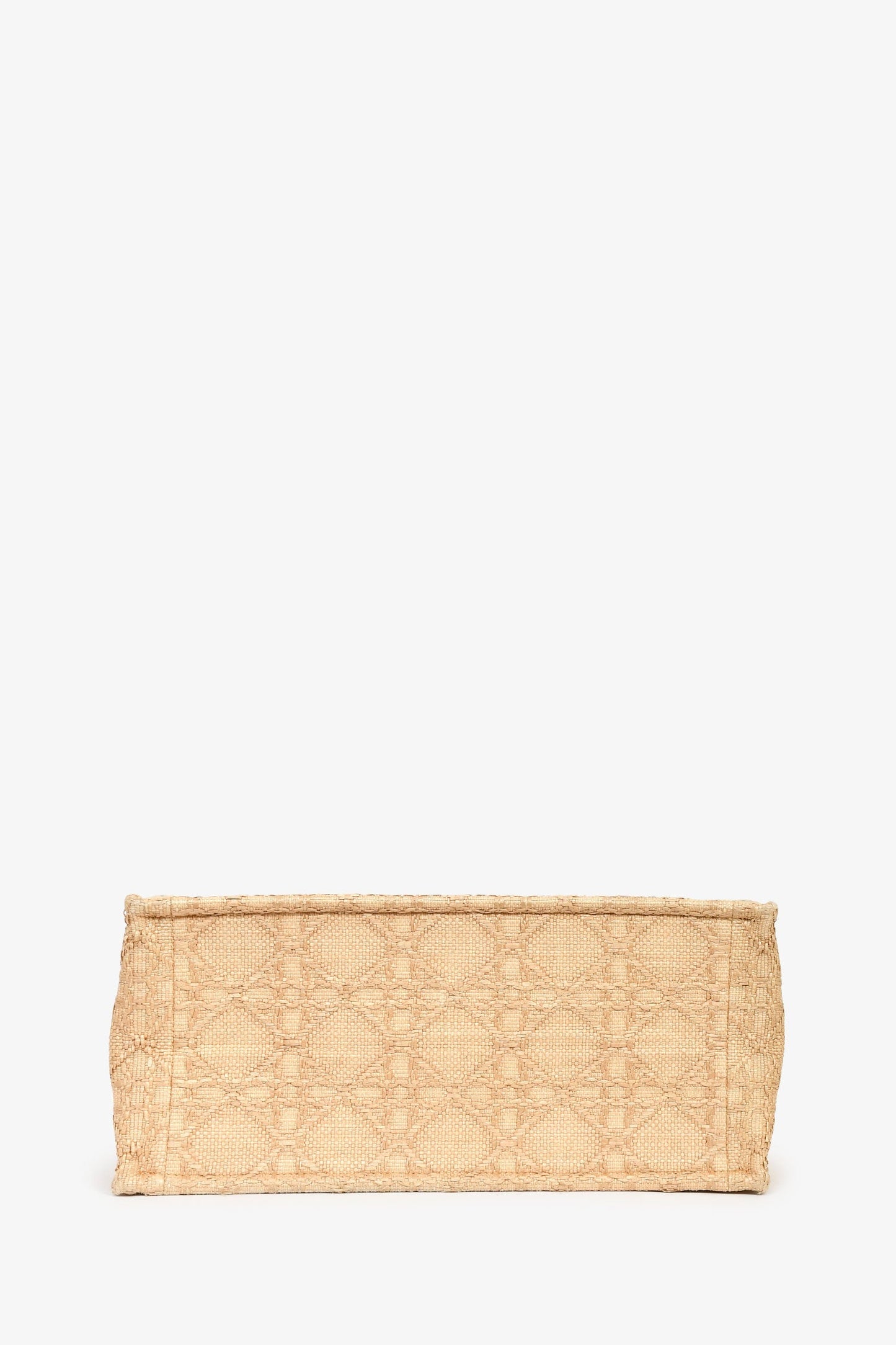 Christian Dior 2023 Beige Raffia Medium Dior Book Tote