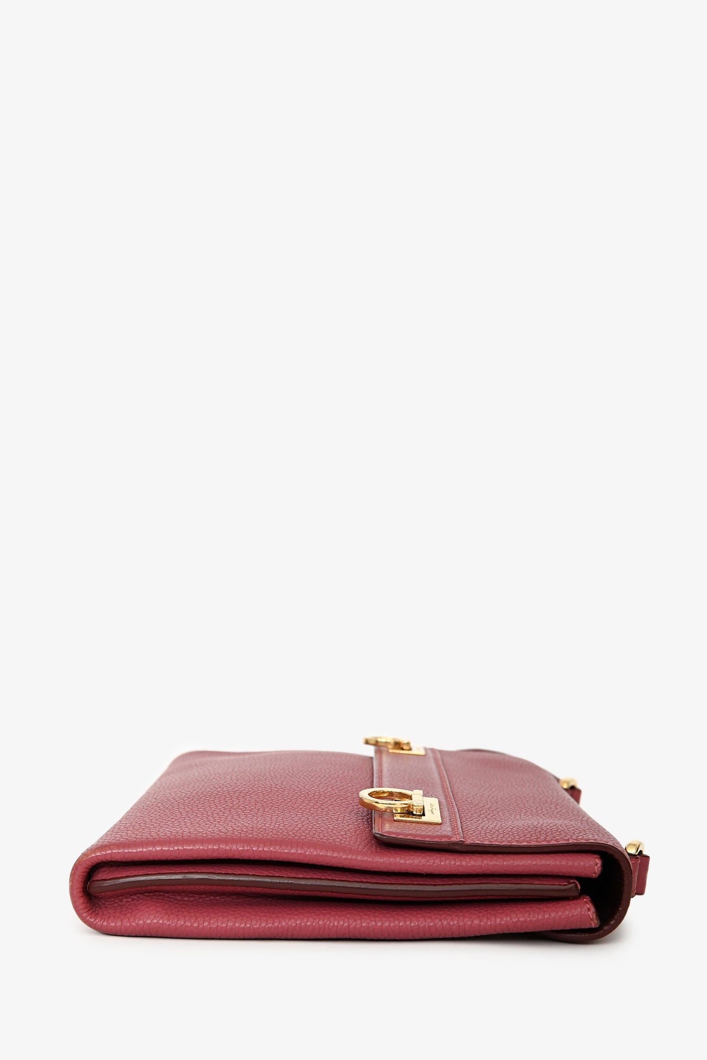 Salvatore Ferragamo Pink Grained Leather Mya Crossbody Bag