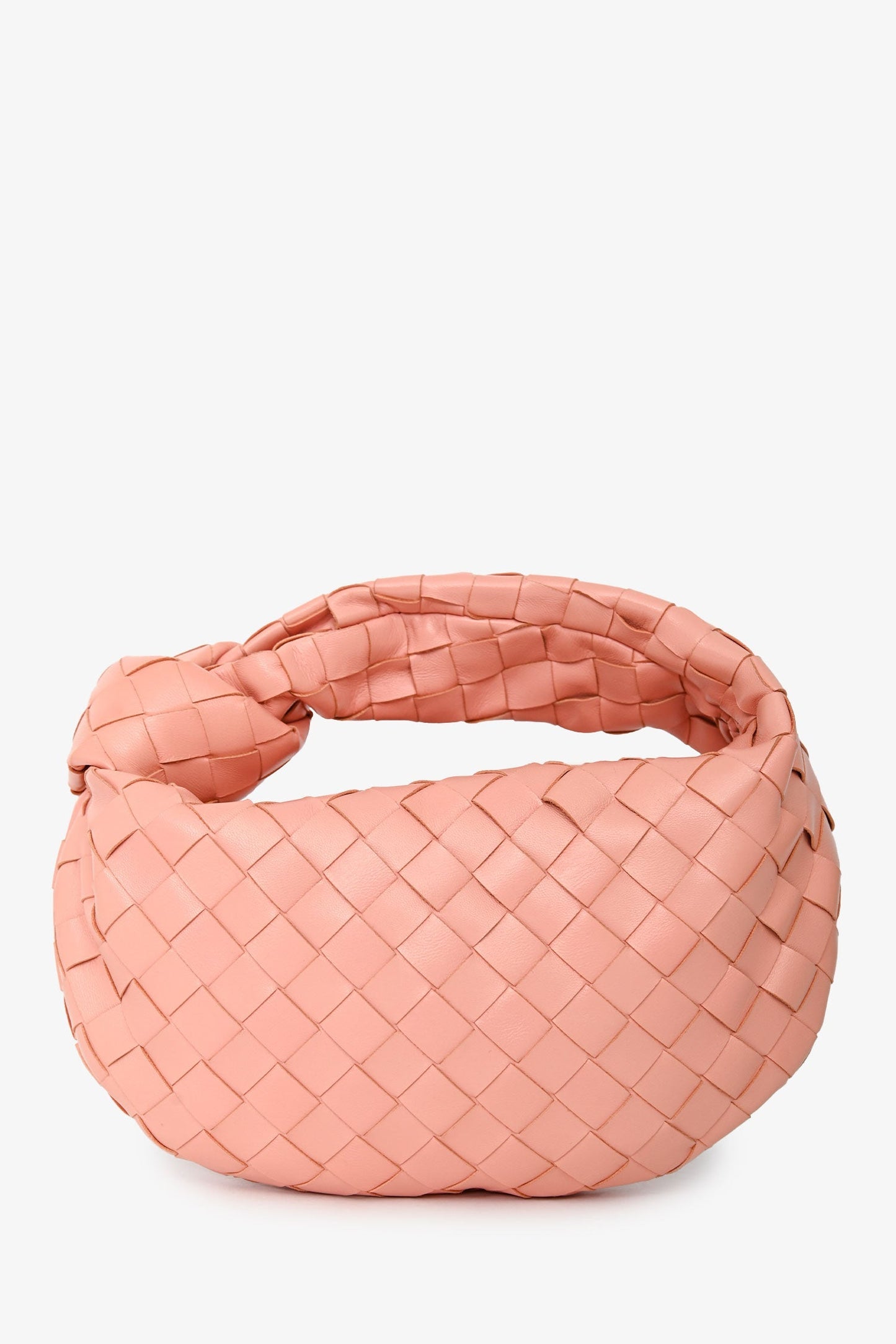 Bottega Veneta Pink Leather Intrecciato Leather Mini Jodie Bag