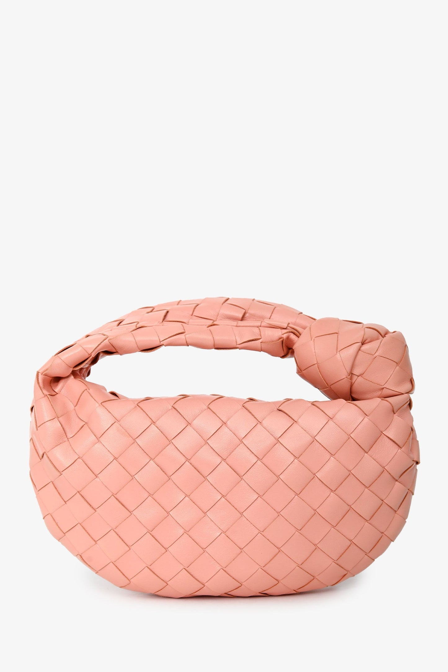 Bottega Veneta Pink Leather Intrecciato Leather Mini Jodie Bag