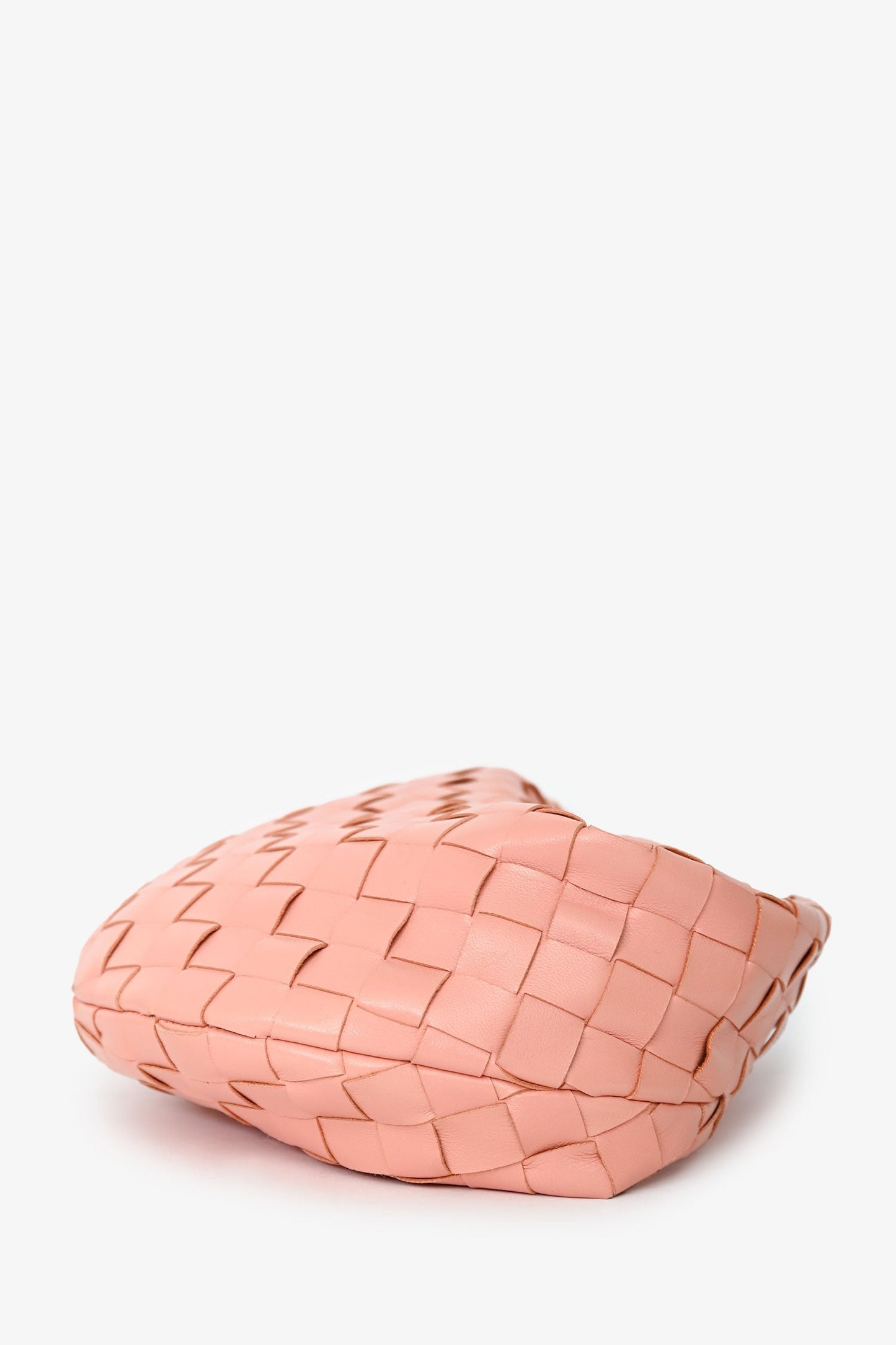 Bottega Veneta Pink Leather Intrecciato Leather Mini Jodie Bag