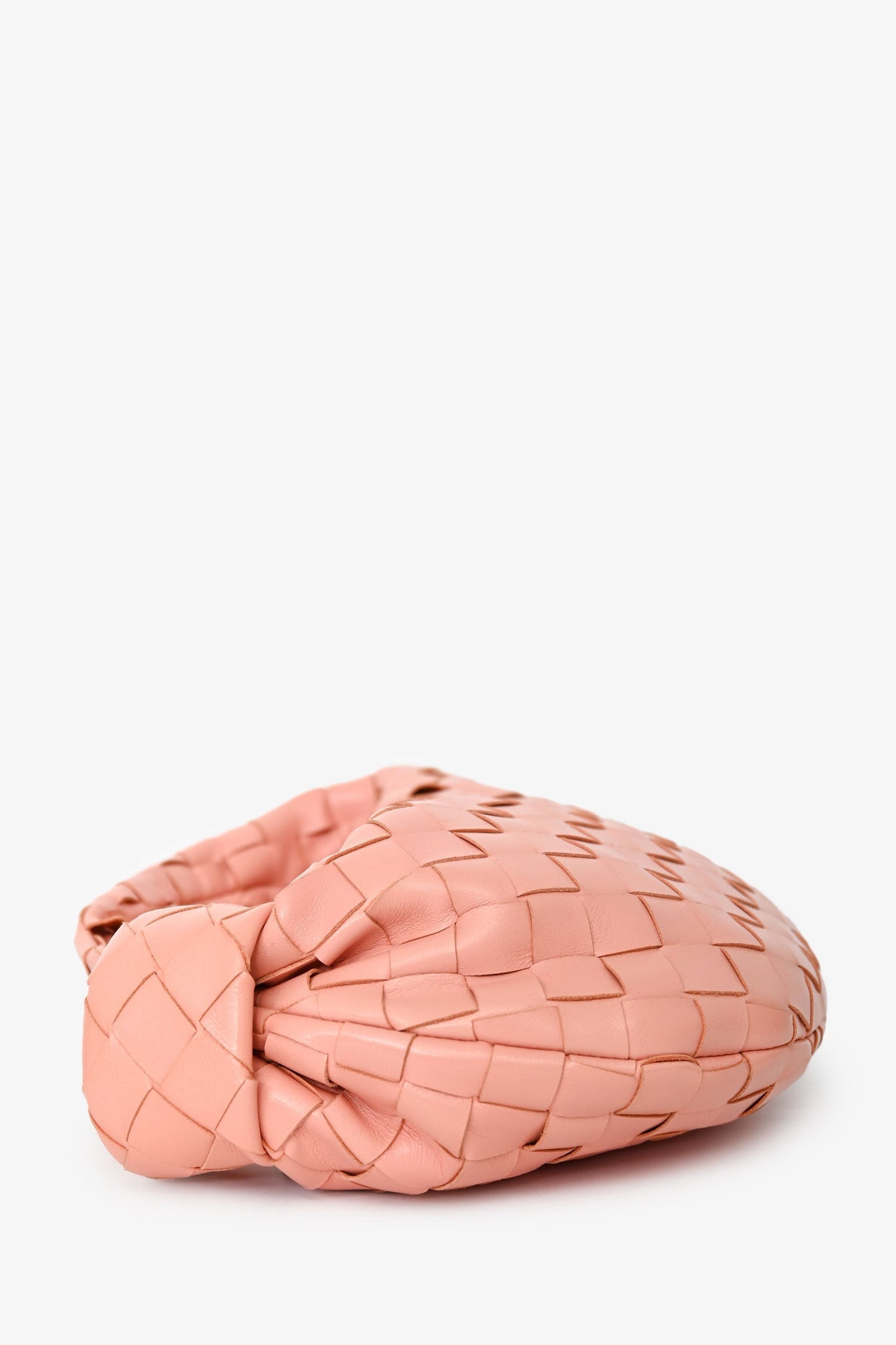 Bottega Veneta Pink Leather Intrecciato Leather Mini Jodie Bag