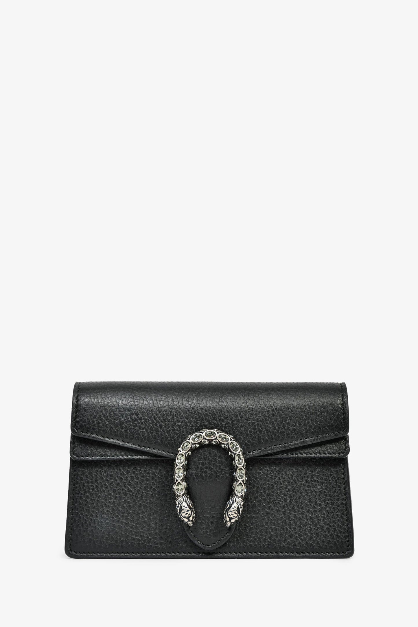 Gucci Black Leather Super Mini Dionysus Chain Bag