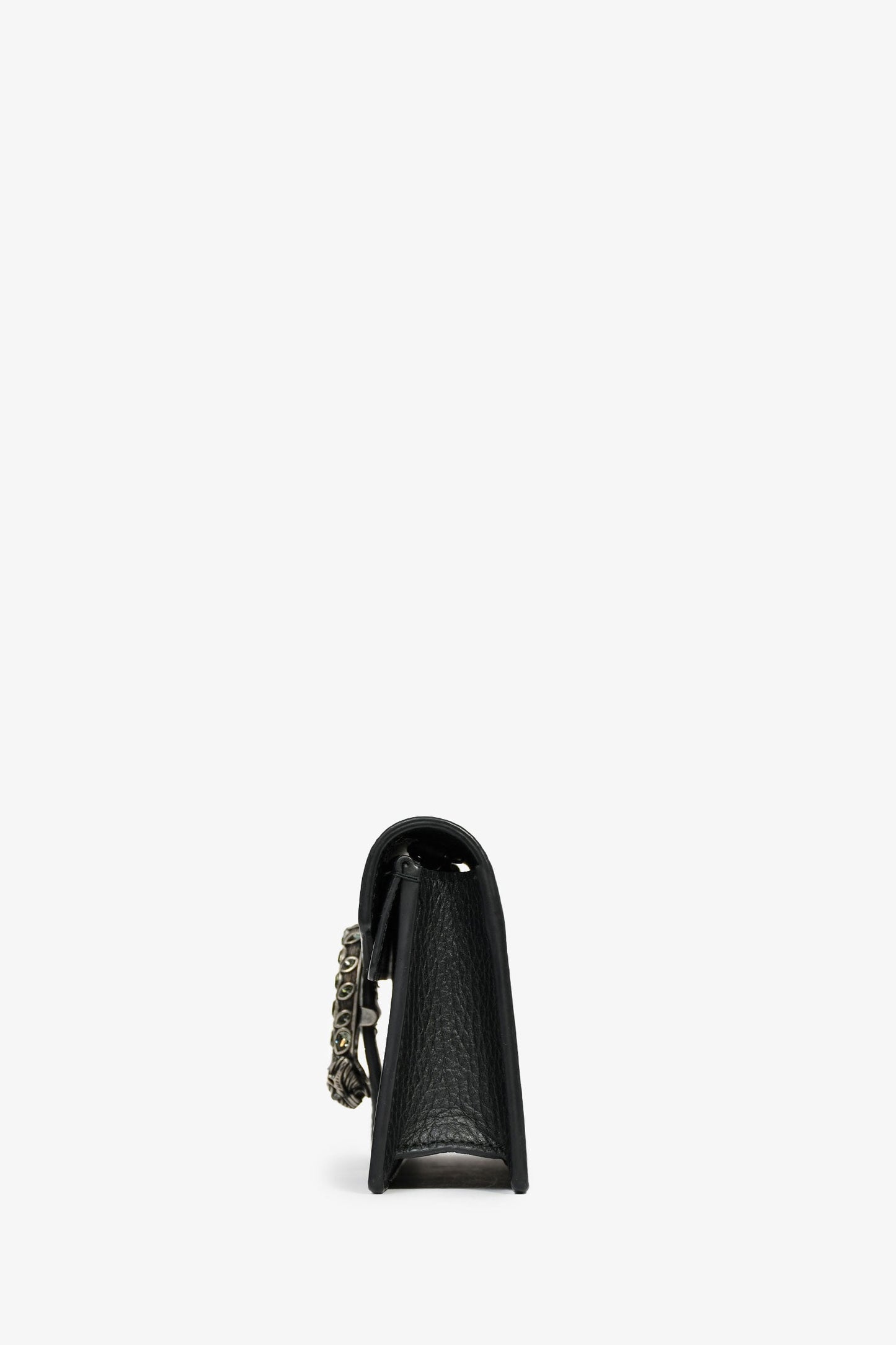 Gucci Black Leather Super Mini Dionysus Chain Bag