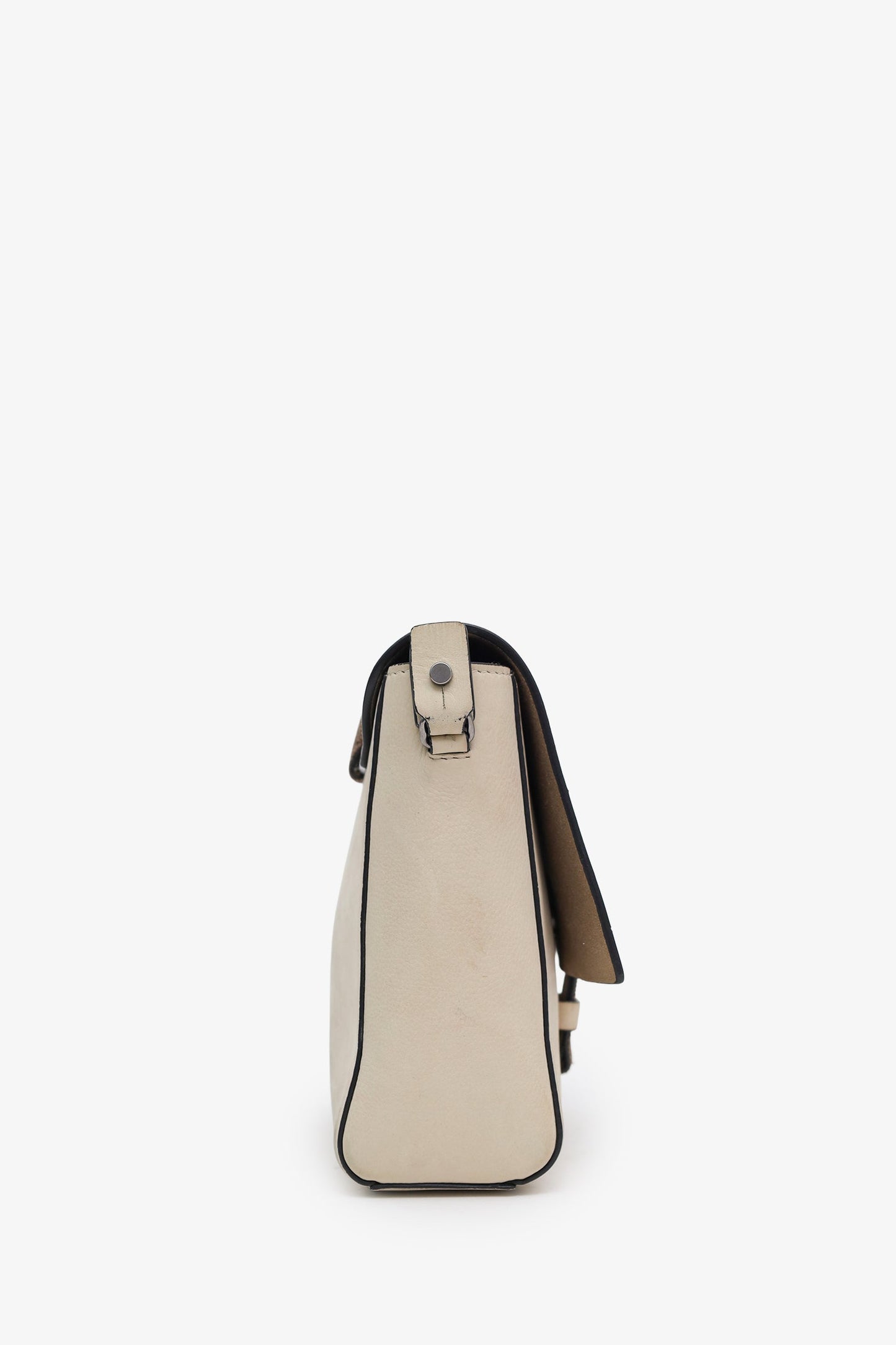Brunello Cucinelli Cream Leather Monili Crossbody Bag