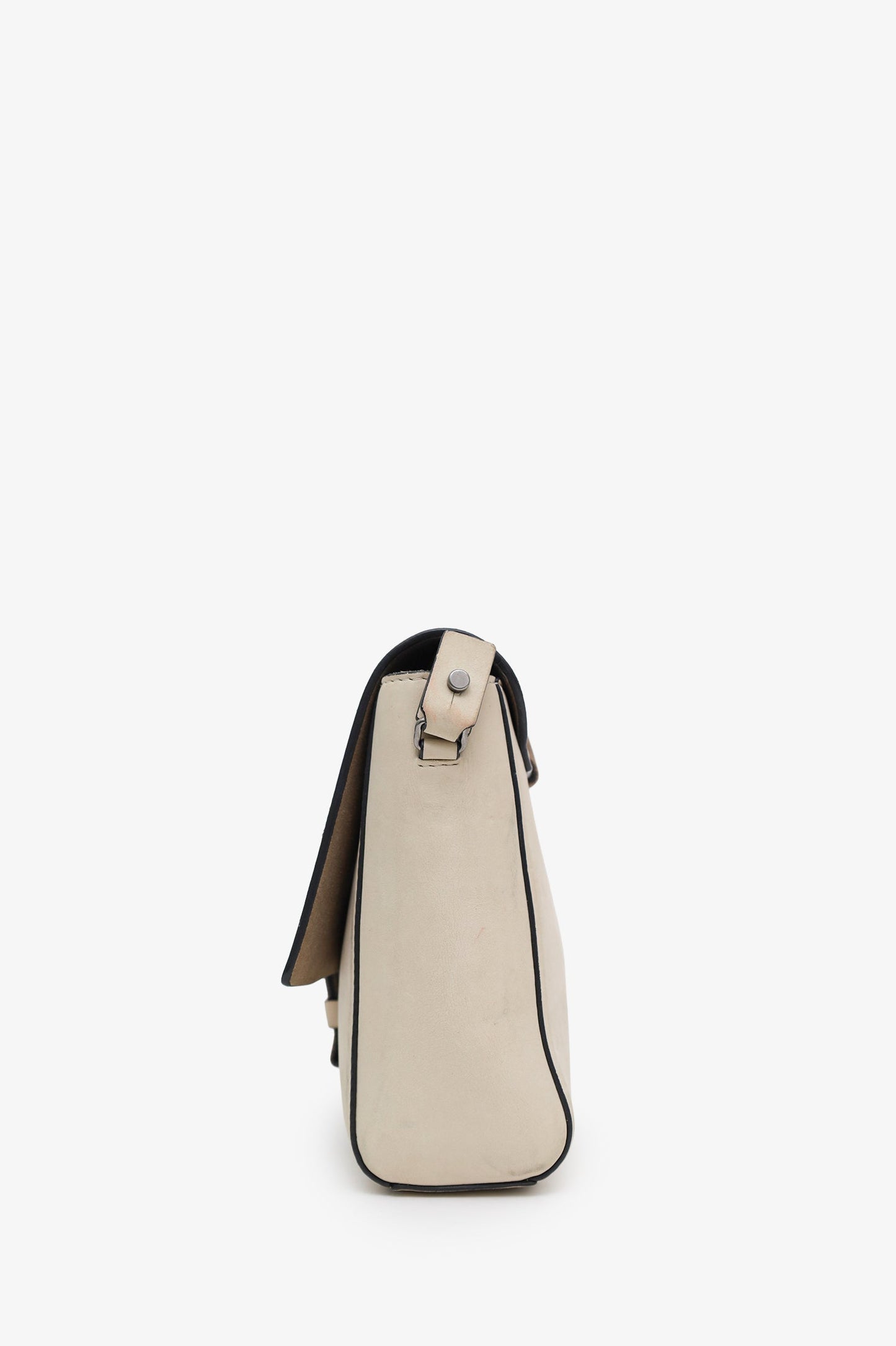 Brunello Cucinelli Cream Leather Monili Crossbody Bag