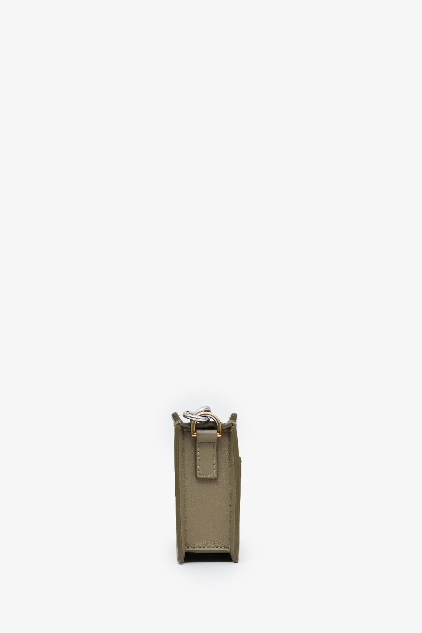 Jacquemus Olive Leather Le Sac Ciuciu Chain Shoulder Bag With Strap