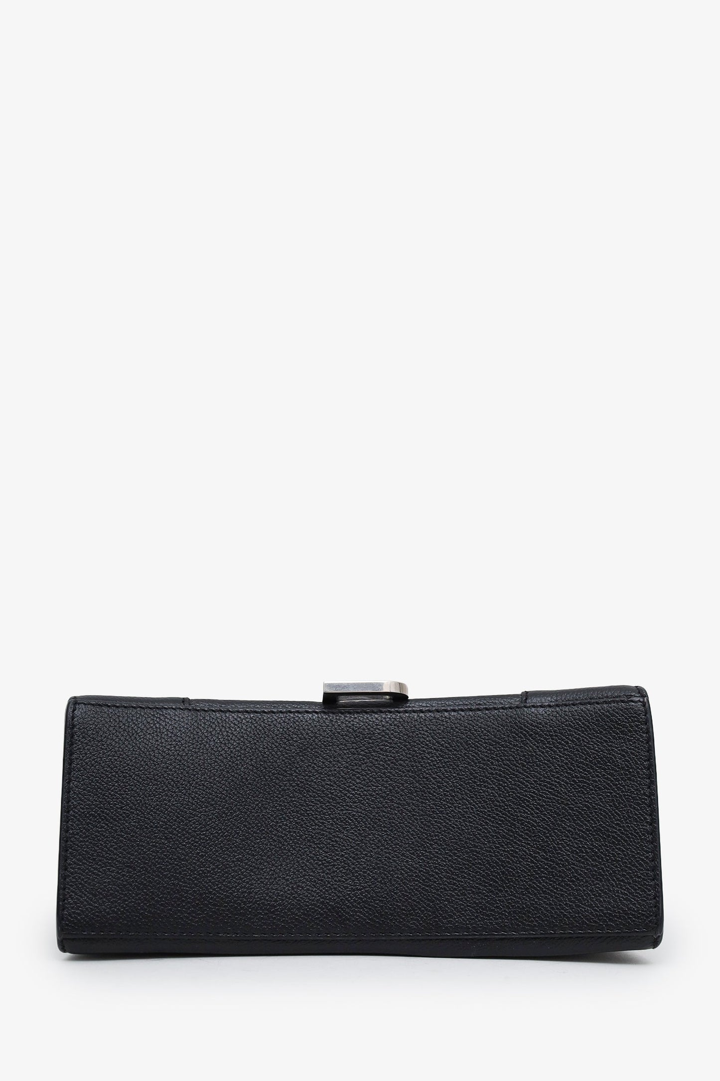 Balenciaga Black Leather Hourglass Small Top Handle Bag With Strap