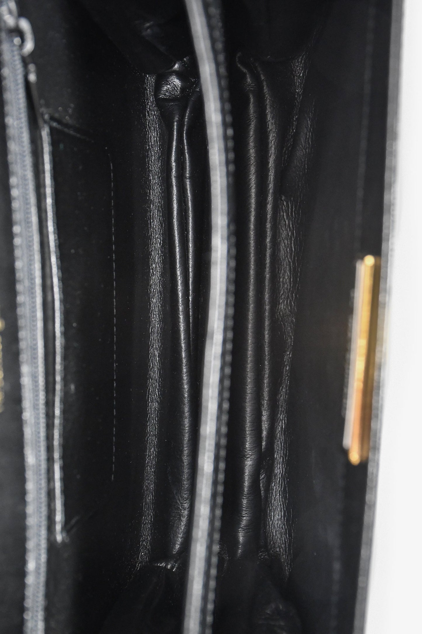 Valentino Garavani Vintage Black Leather Top Handle Bag