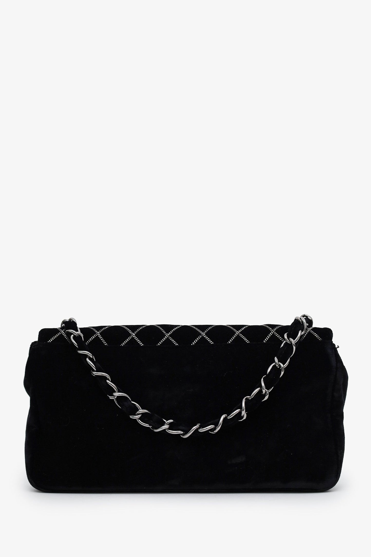 Chanel™ 2004-05 Black Velvet Classic Extra Mini Flap Bag
