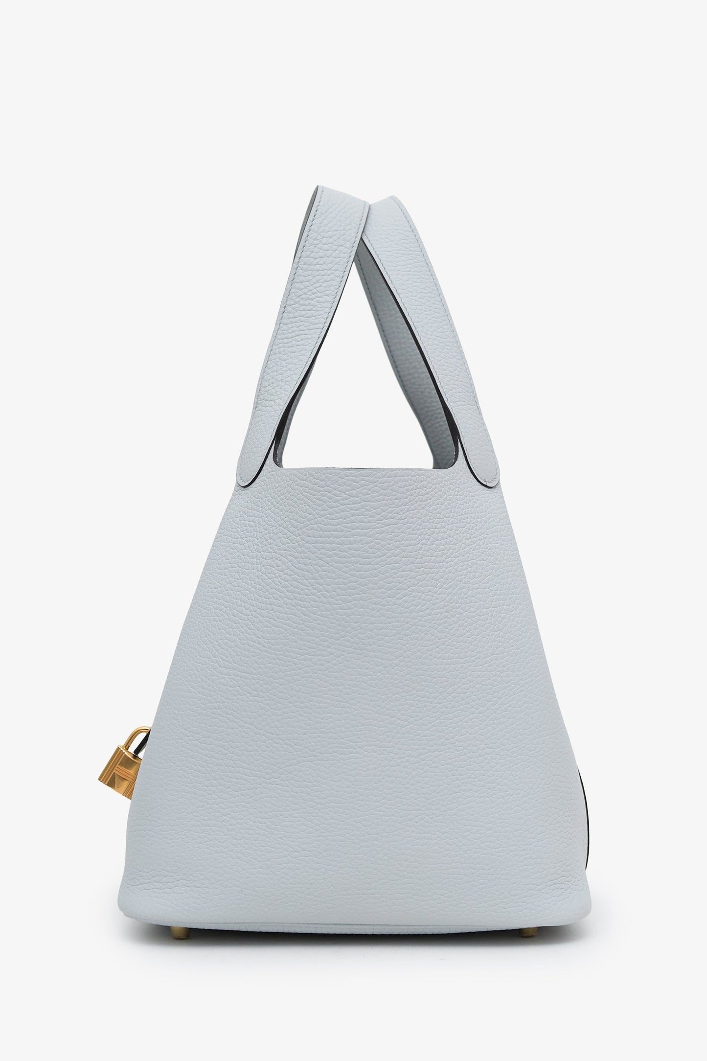 Hermes’ 2022 Pale Blue Togo Leather Picotin 22 With Key + Lock