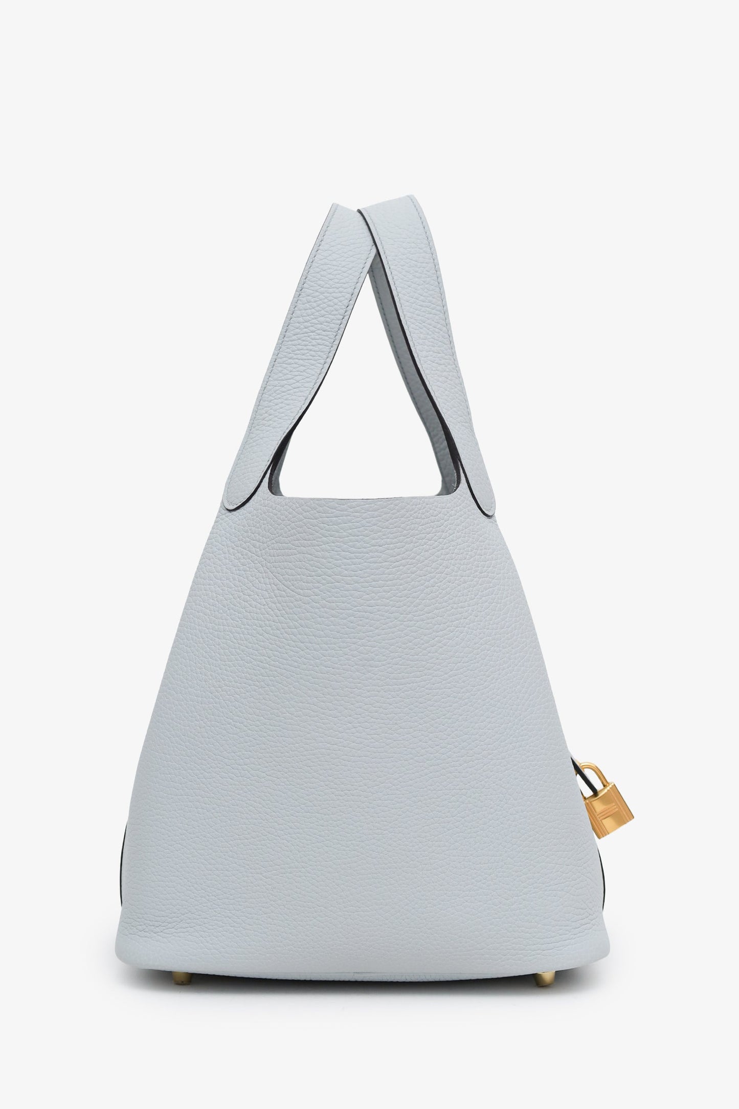 Hermes’ 2022 Pale Blue Togo Leather Picotin 22 With Key + Lock