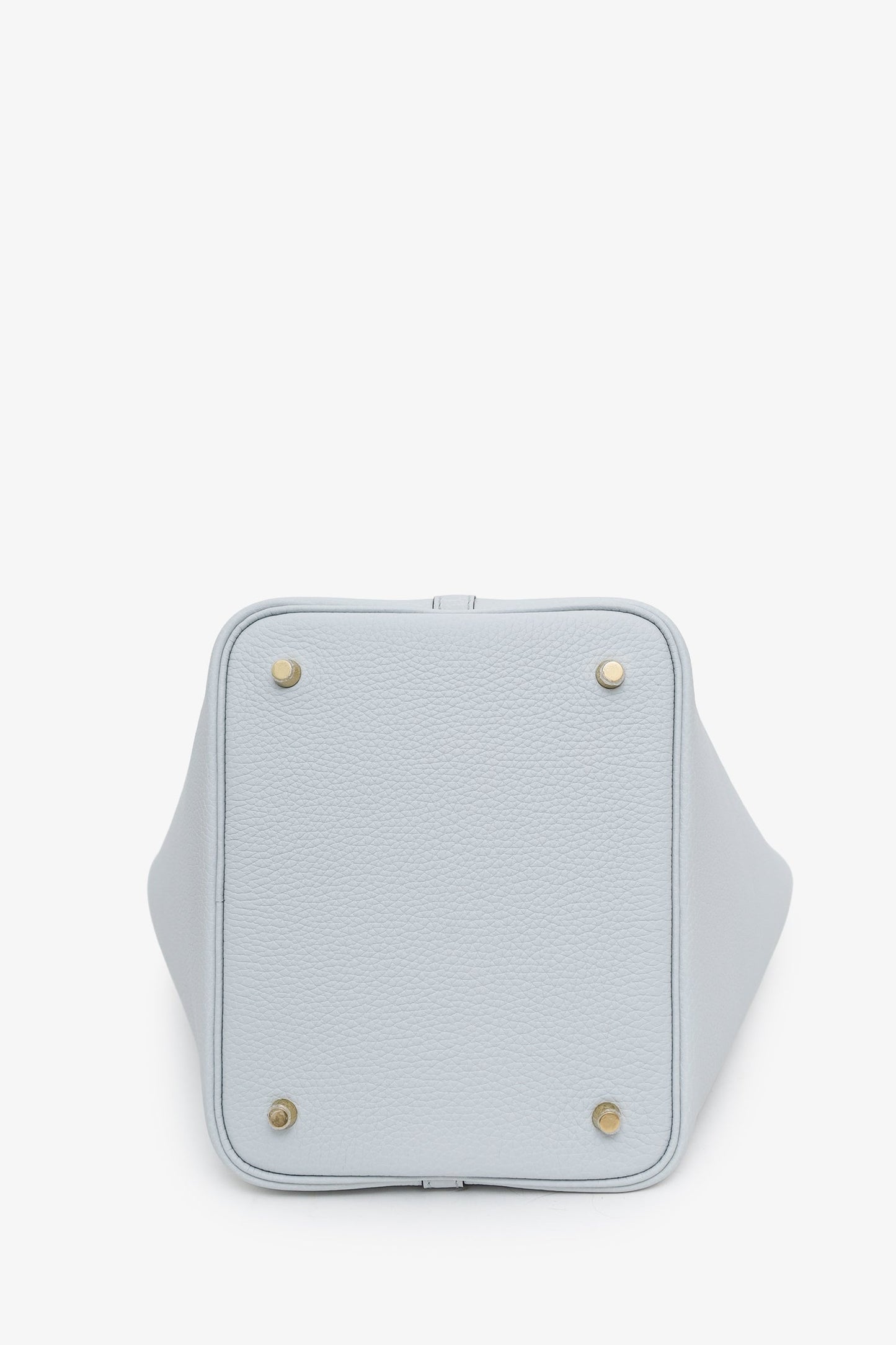 Hermes’ 2022 Pale Blue Togo Leather Picotin 22 With Key + Lock