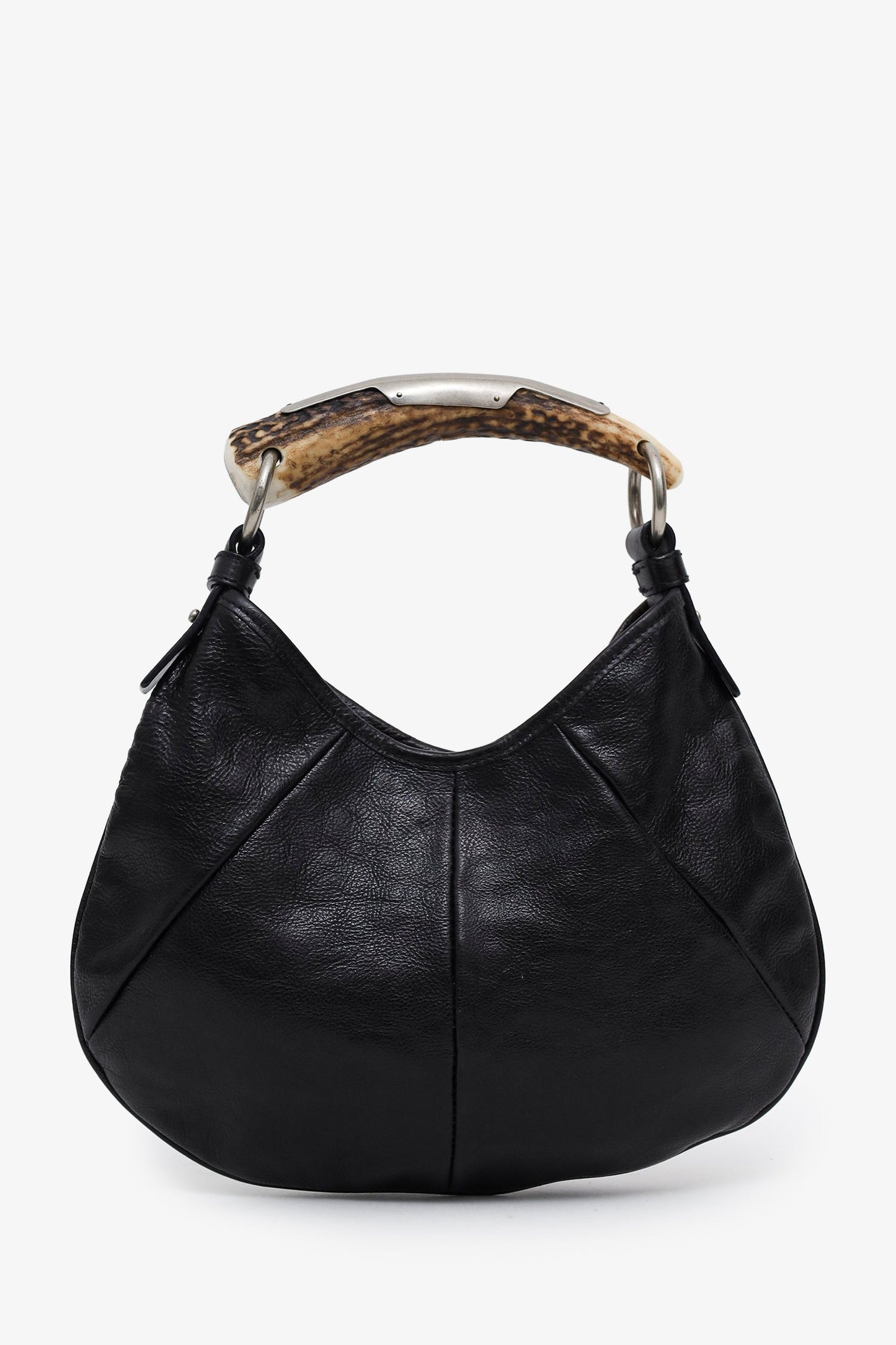 Saint Laurent Black Leather Mini Mombasa Top Handle Bag