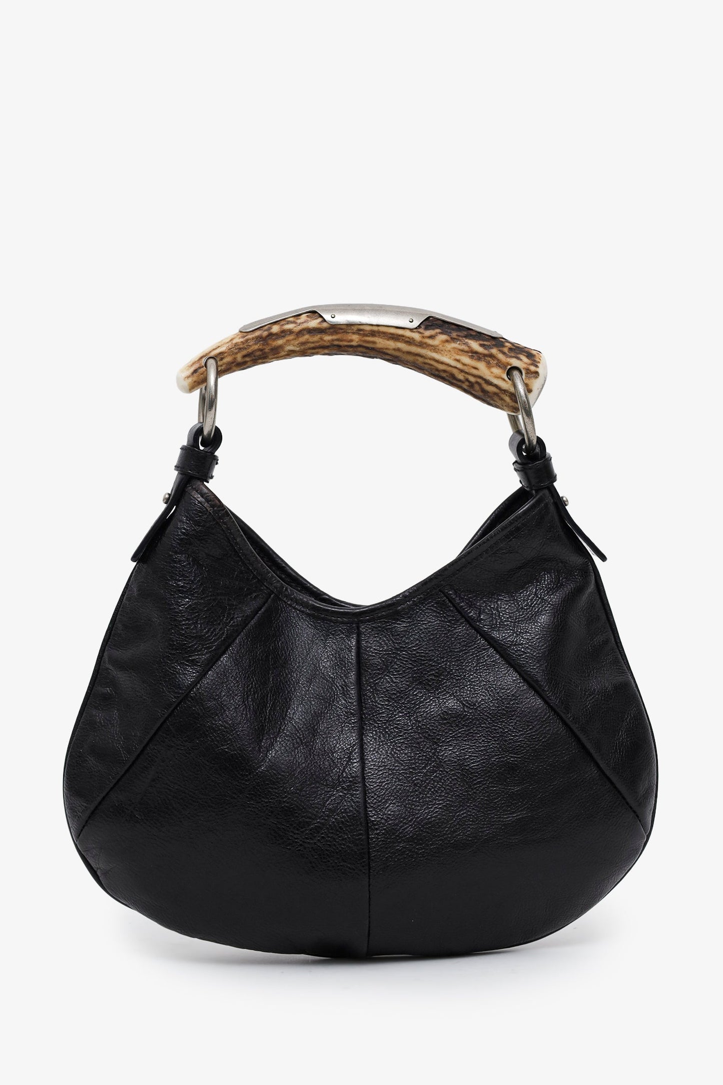 Saint Laurent Black Leather Mini Mombasa Top Handle Bag