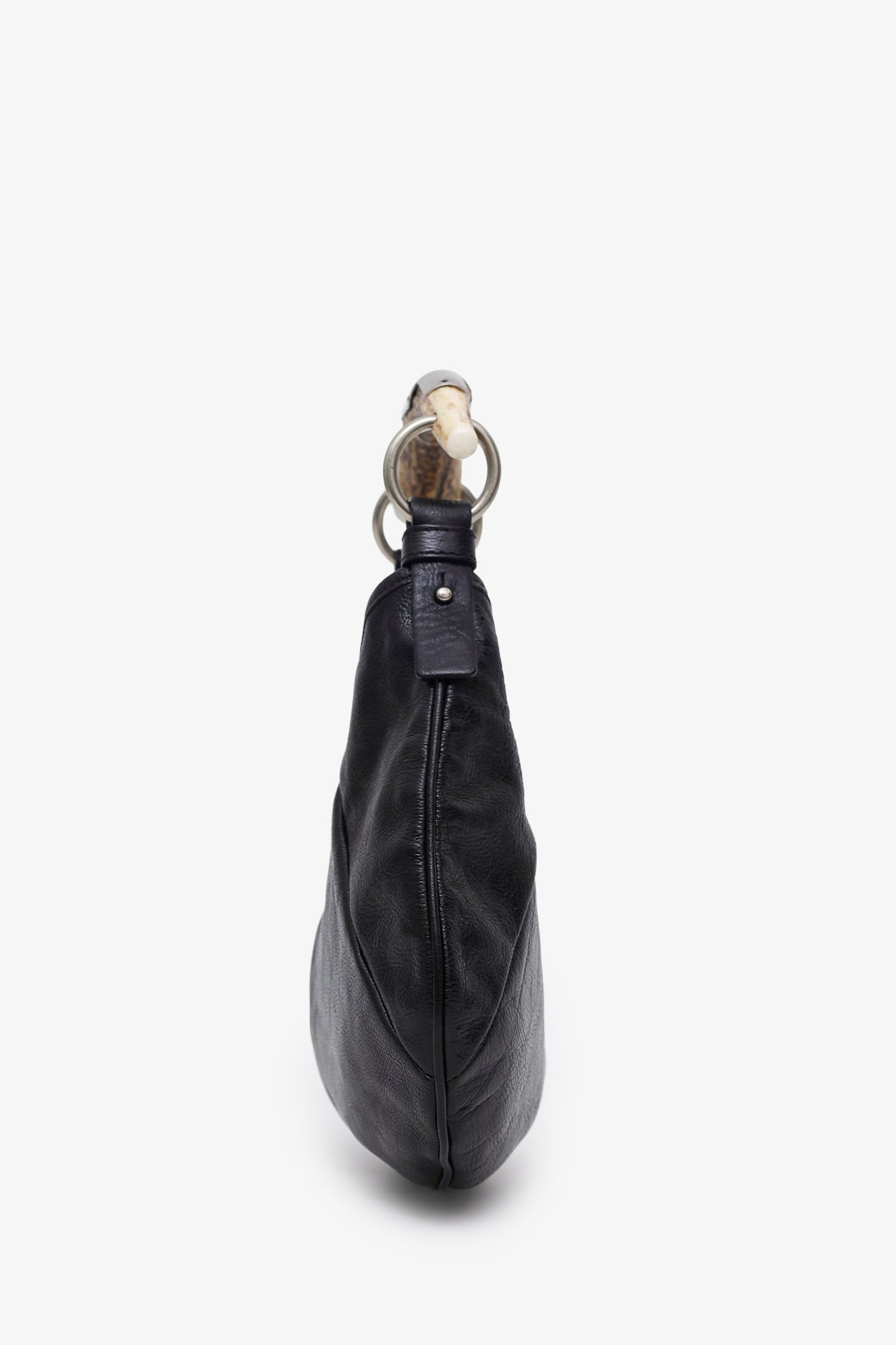 Saint Laurent Black Leather Mini Mombasa Top Handle Bag