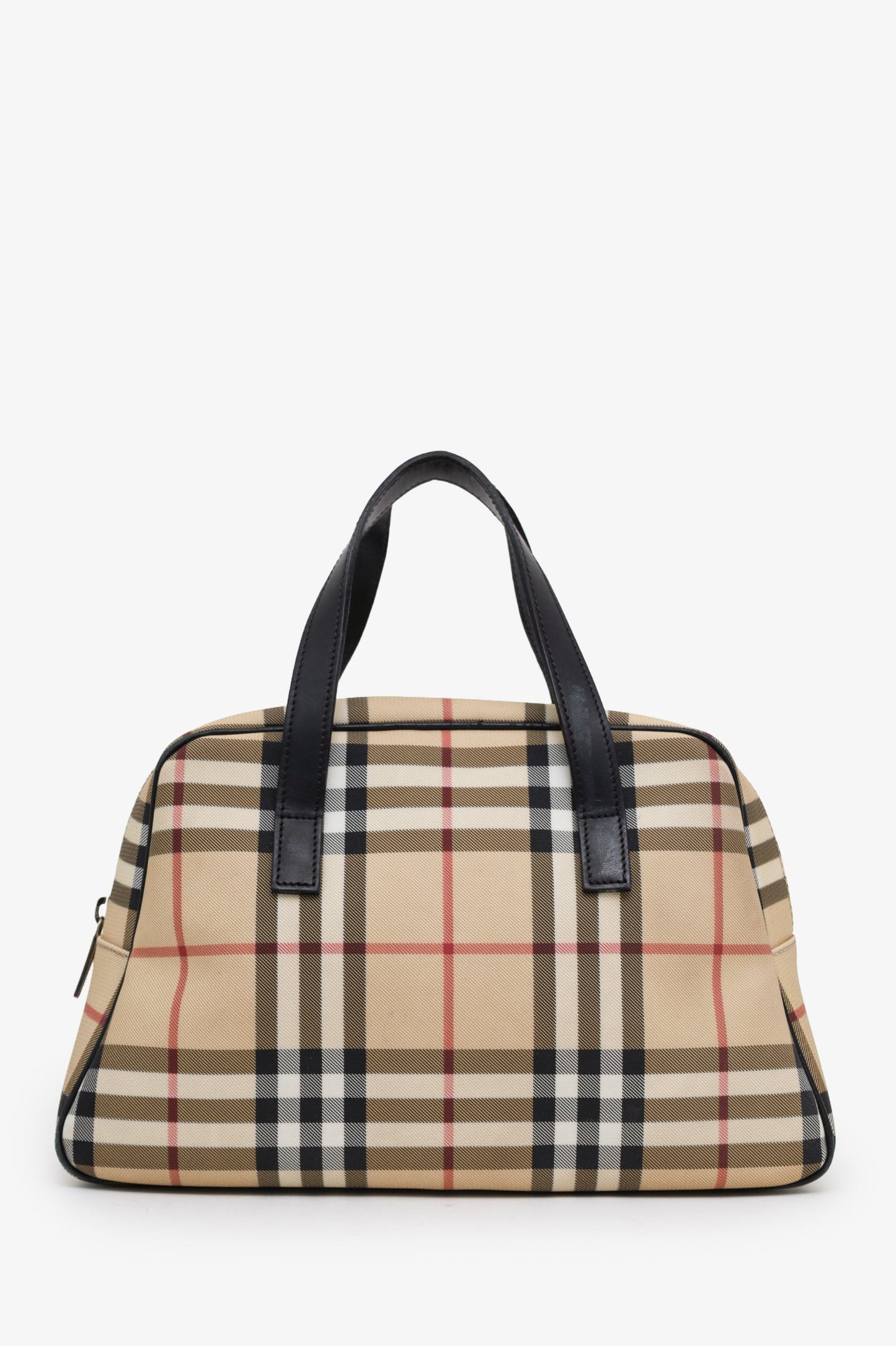 Burberry Novacheck Canvas/Leather Top Handle Bag