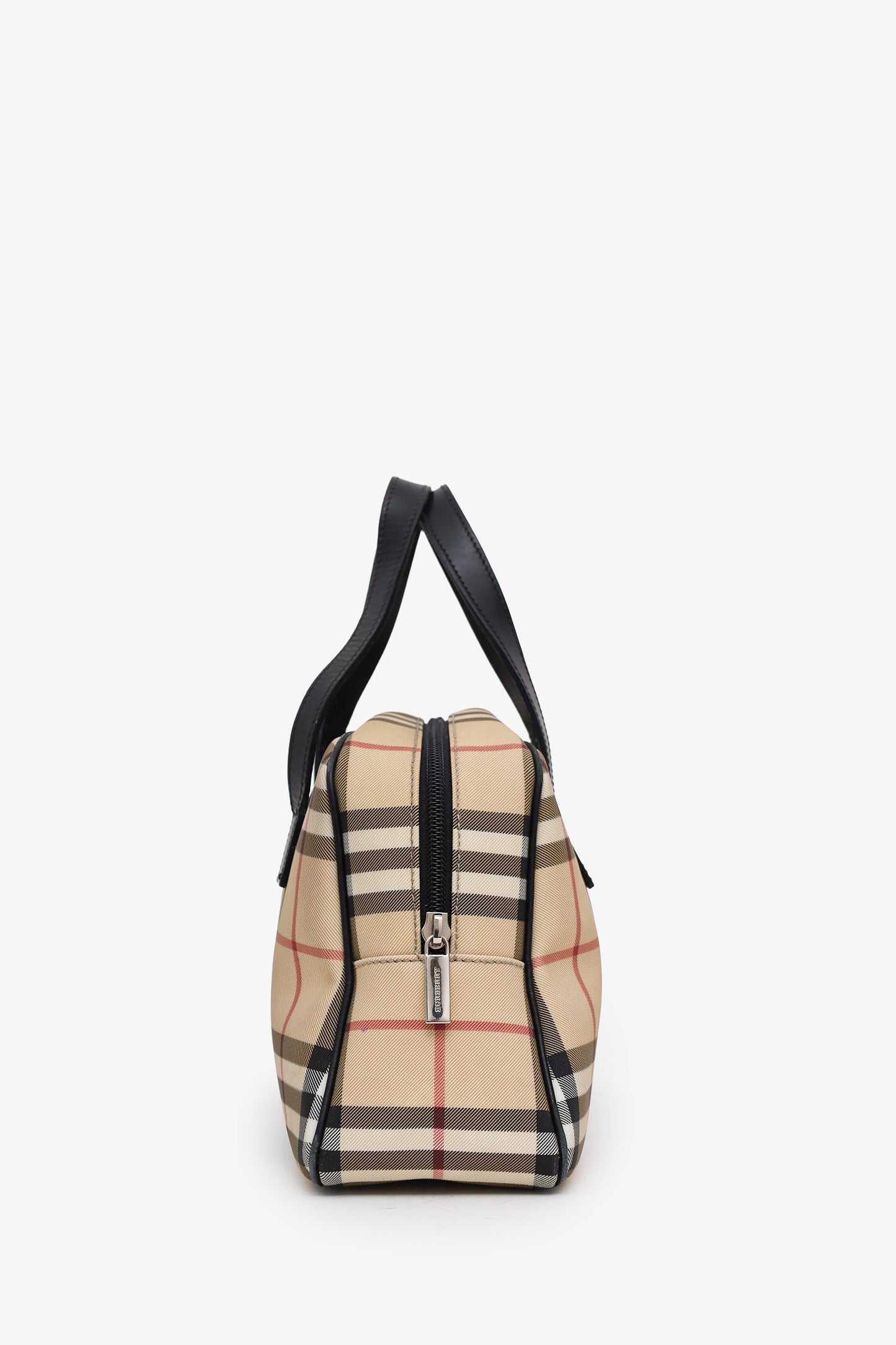 Burberry Novacheck Canvas/Leather Top Handle Bag