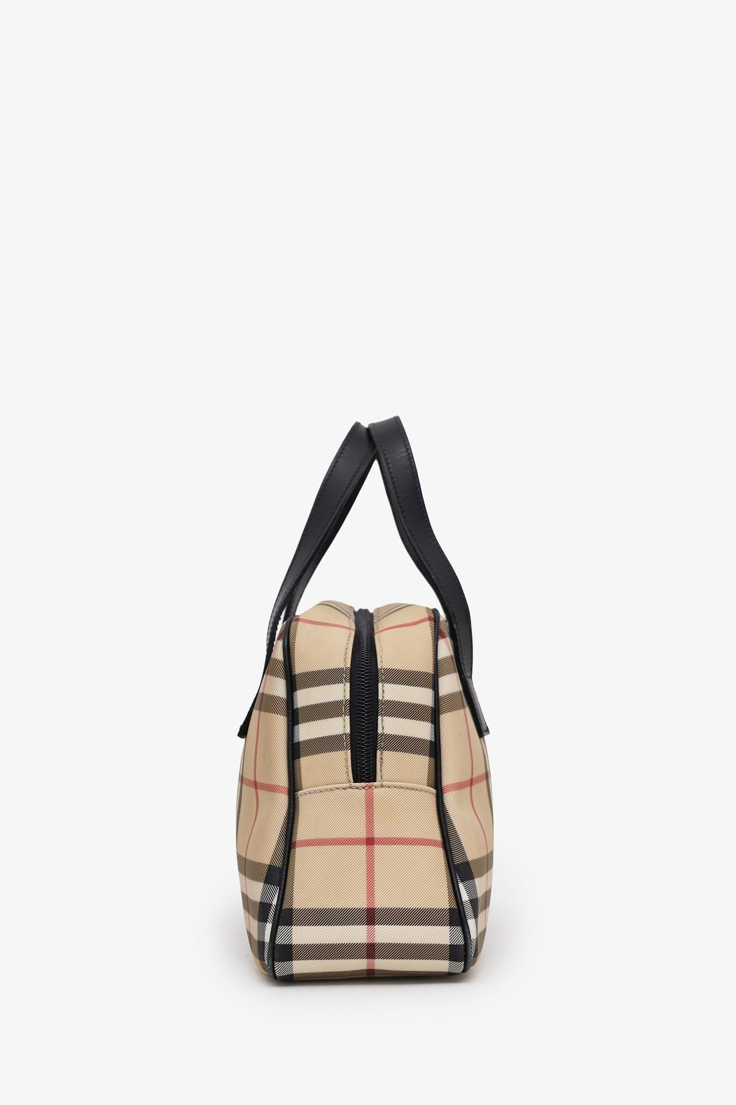 Burberry Novacheck Canvas/Leather Top Handle Bag