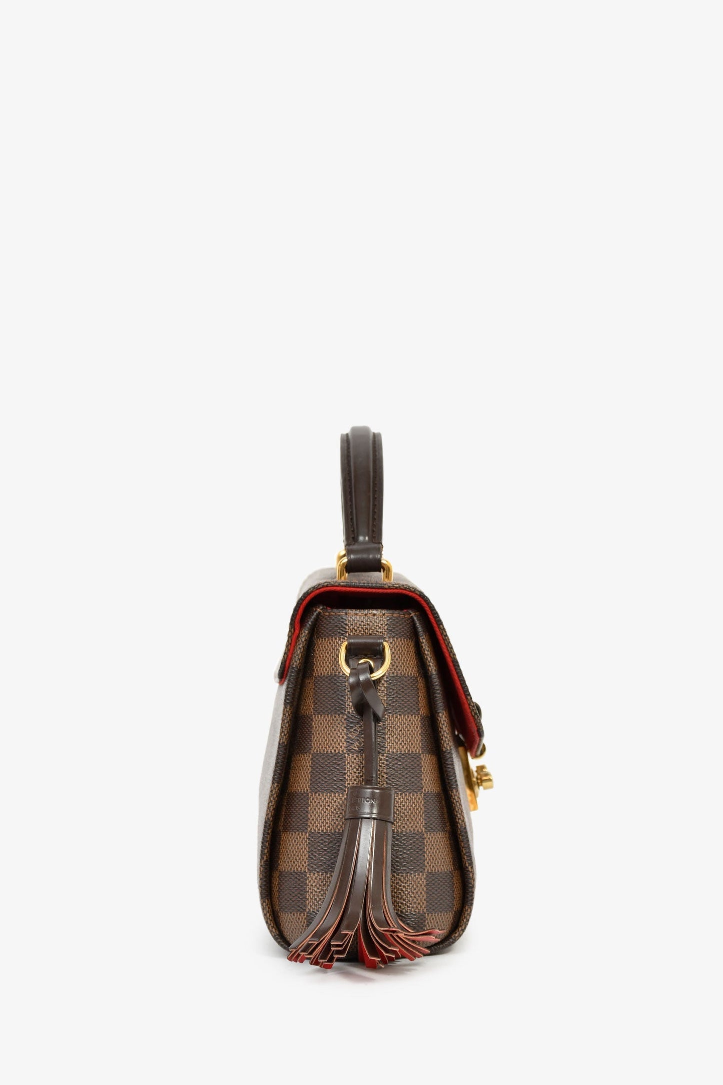 Louis Vuitton Damier Ebene Canvas Croisette Top Handle With Strap