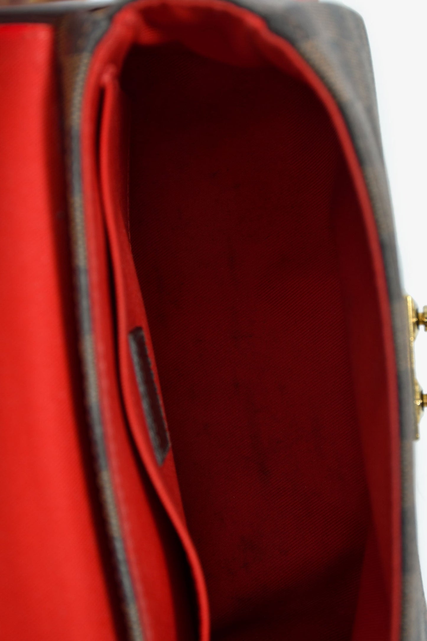 Louis Vuitton Damier Ebene Canvas Croisette Top Handle With Strap