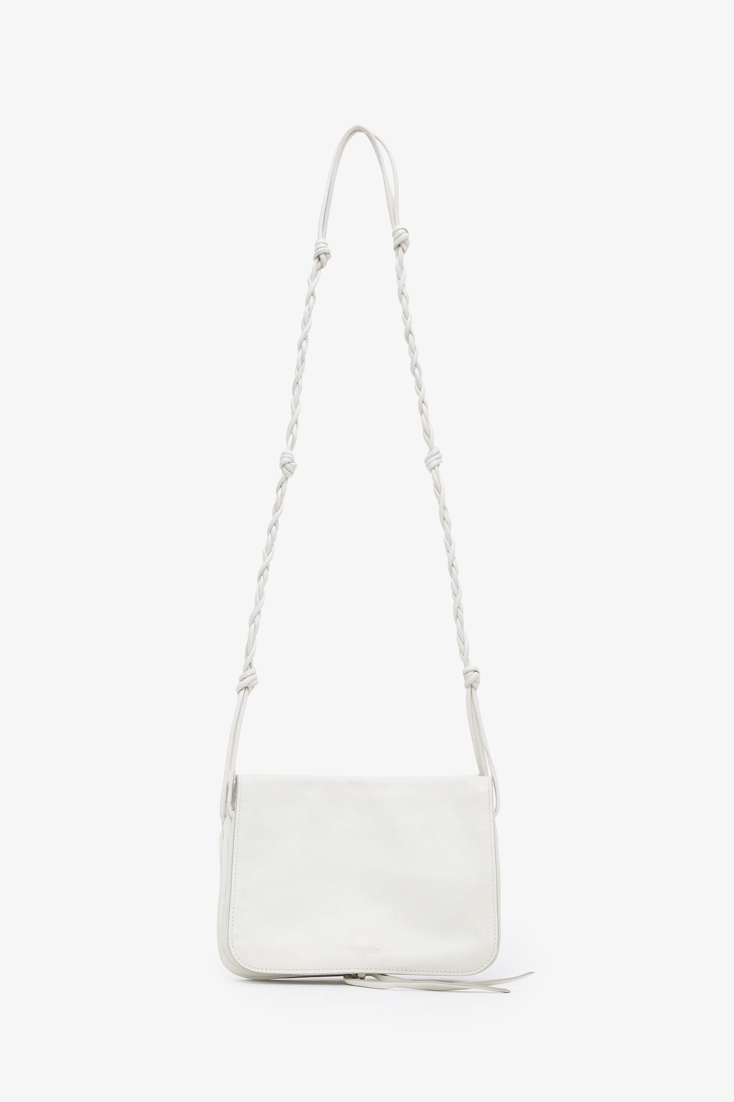 Jil Sander Cream Leather Crossbody Multi-Flap Purse
