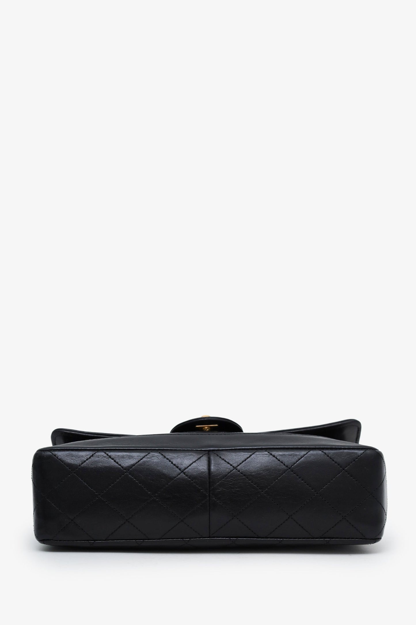 Chanel™ 1989 Black Lambskin Single Flap Shoulder Bag