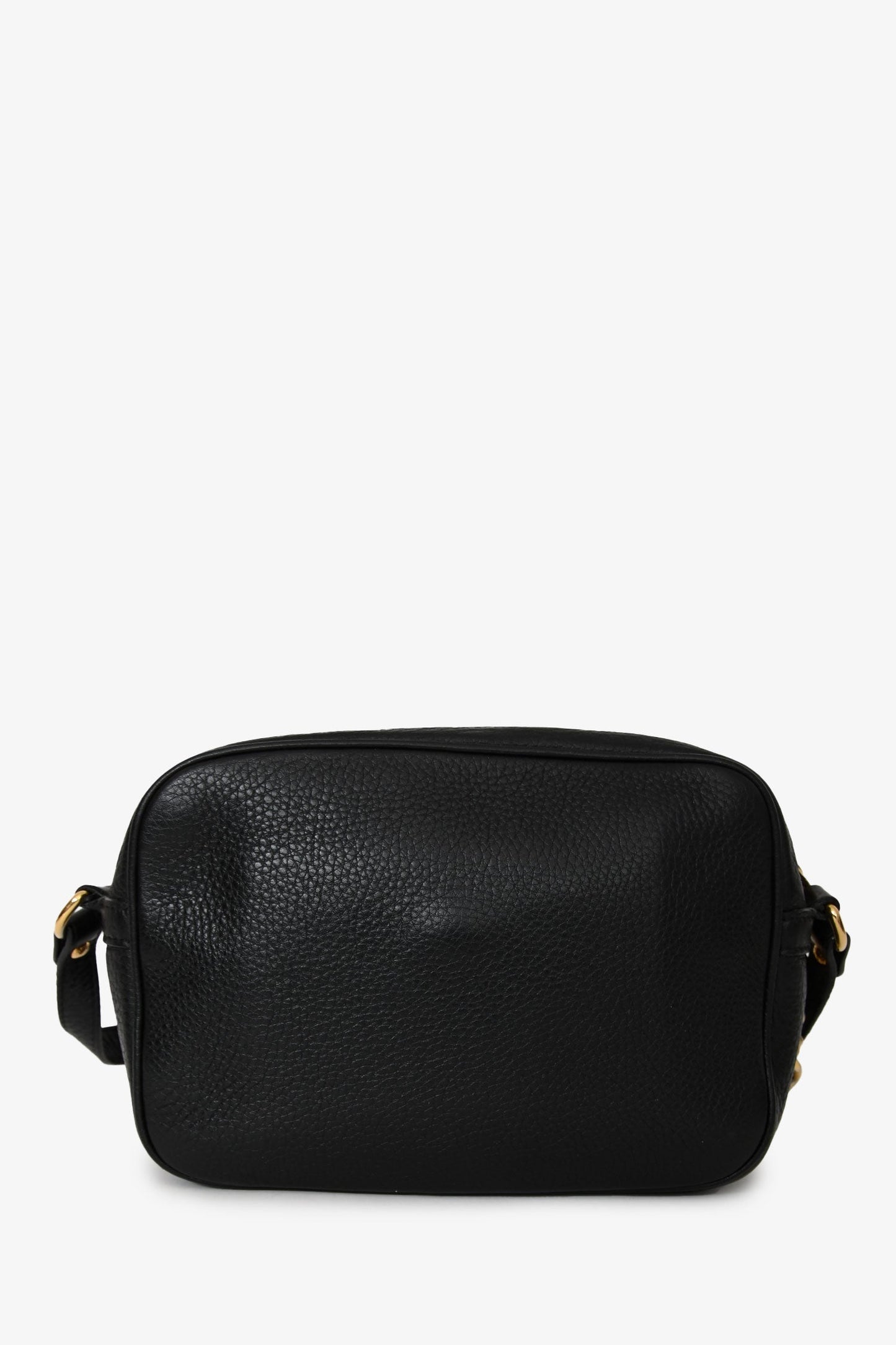 Versace Black Leather Medusa Camera Crossbody Bag
