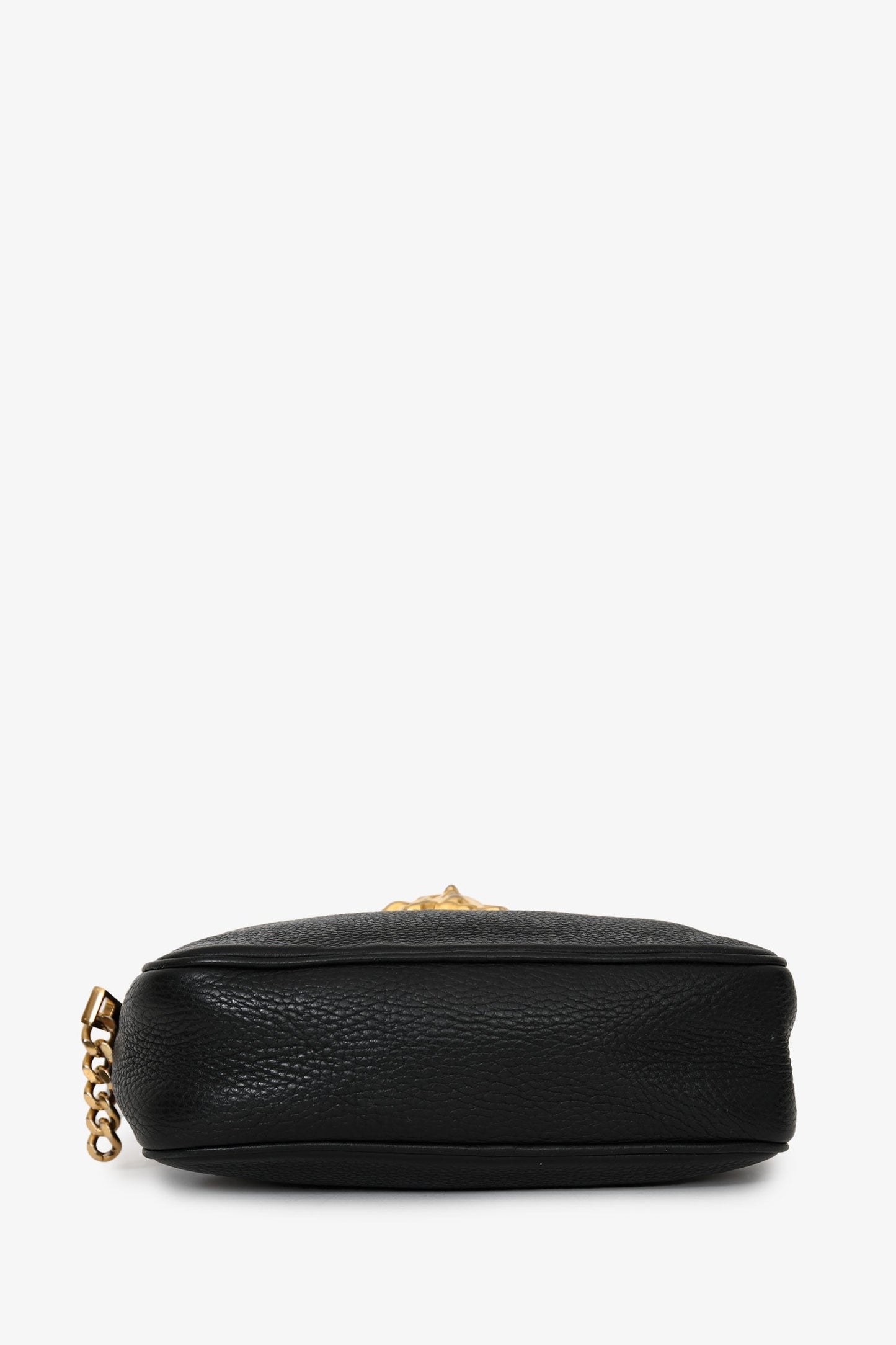 Versace Black Leather Medusa Camera Crossbody Bag