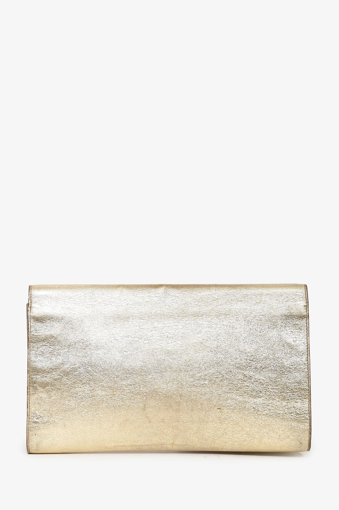 Saint Laurent Gold Patent 'Belle de Jour' Clutch