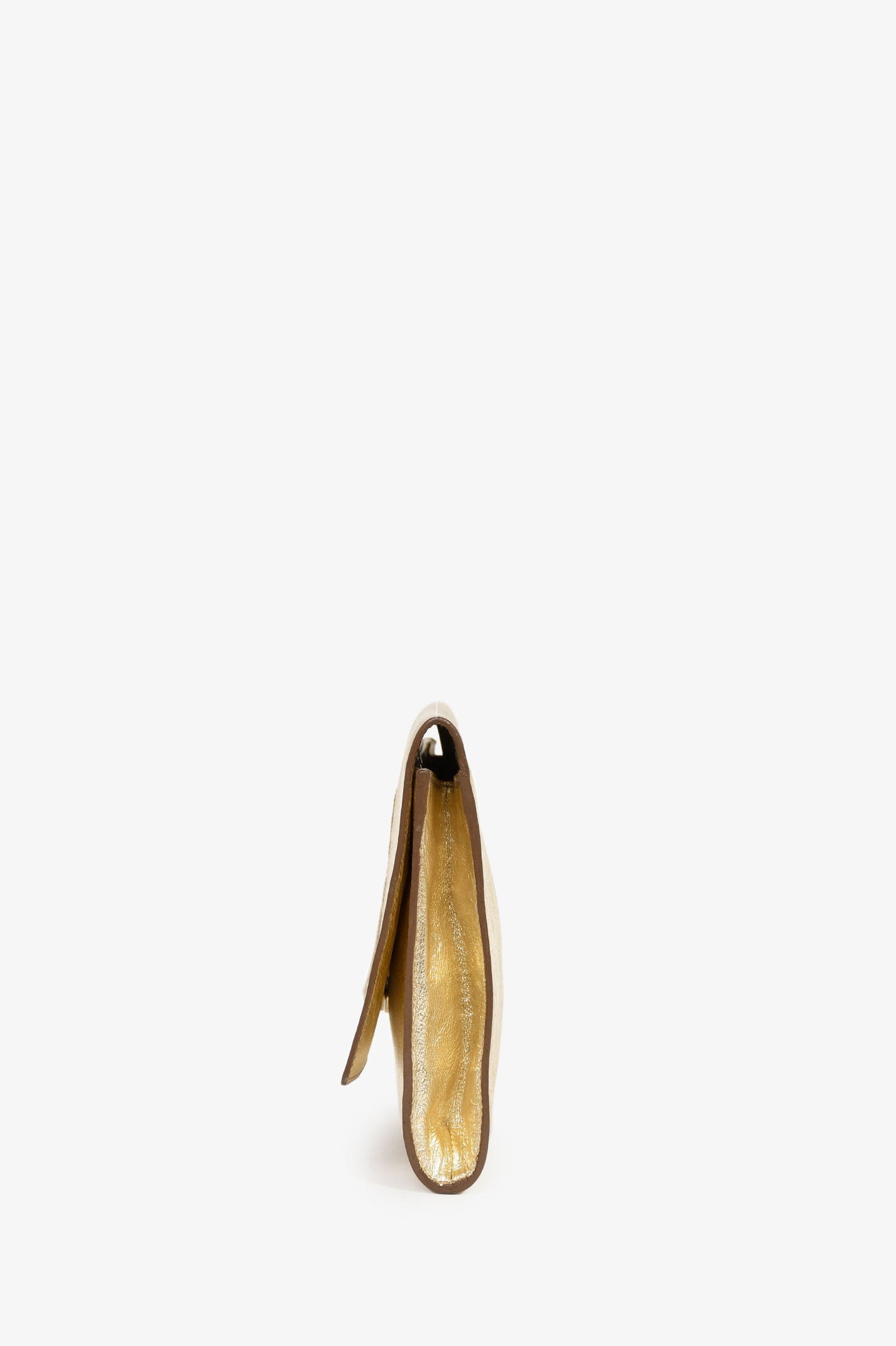 Saint Laurent Gold Patent 'Belle de Jour' Clutch