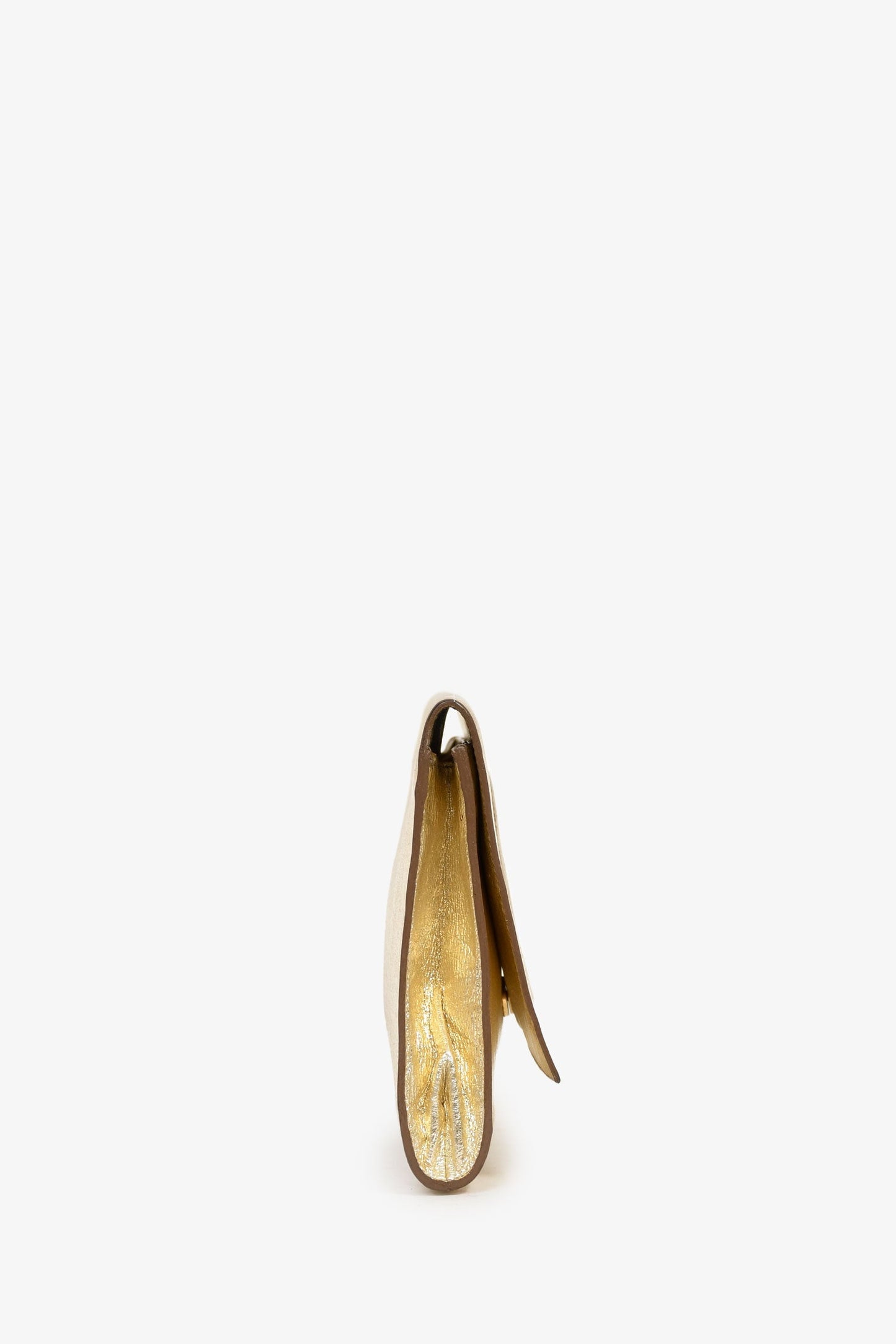 Saint Laurent Gold Patent 'Belle de Jour' Clutch